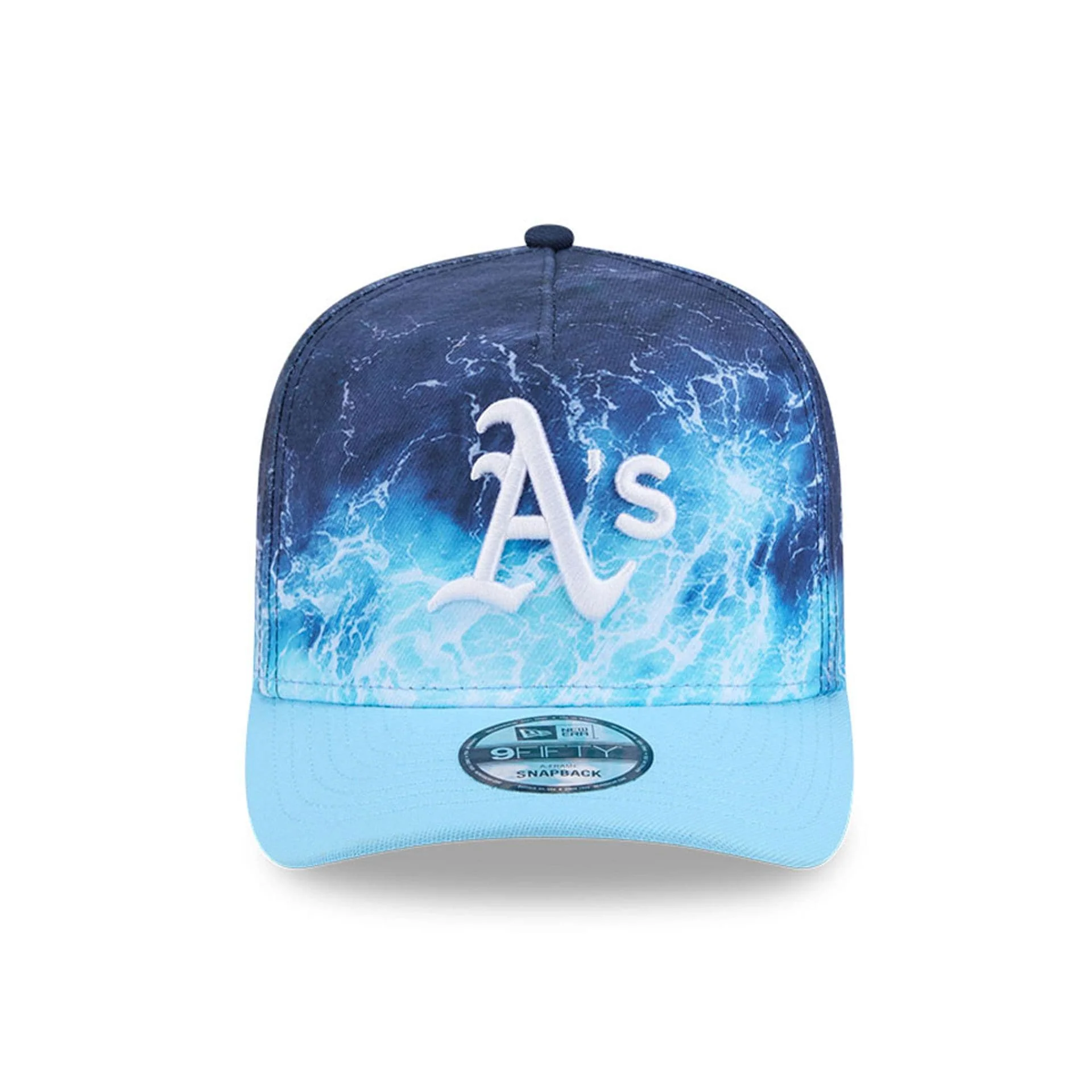 Athletics MLB Deep Water Pastel Blue 9FIFTY A-Frame Snapback Adjustable Cap