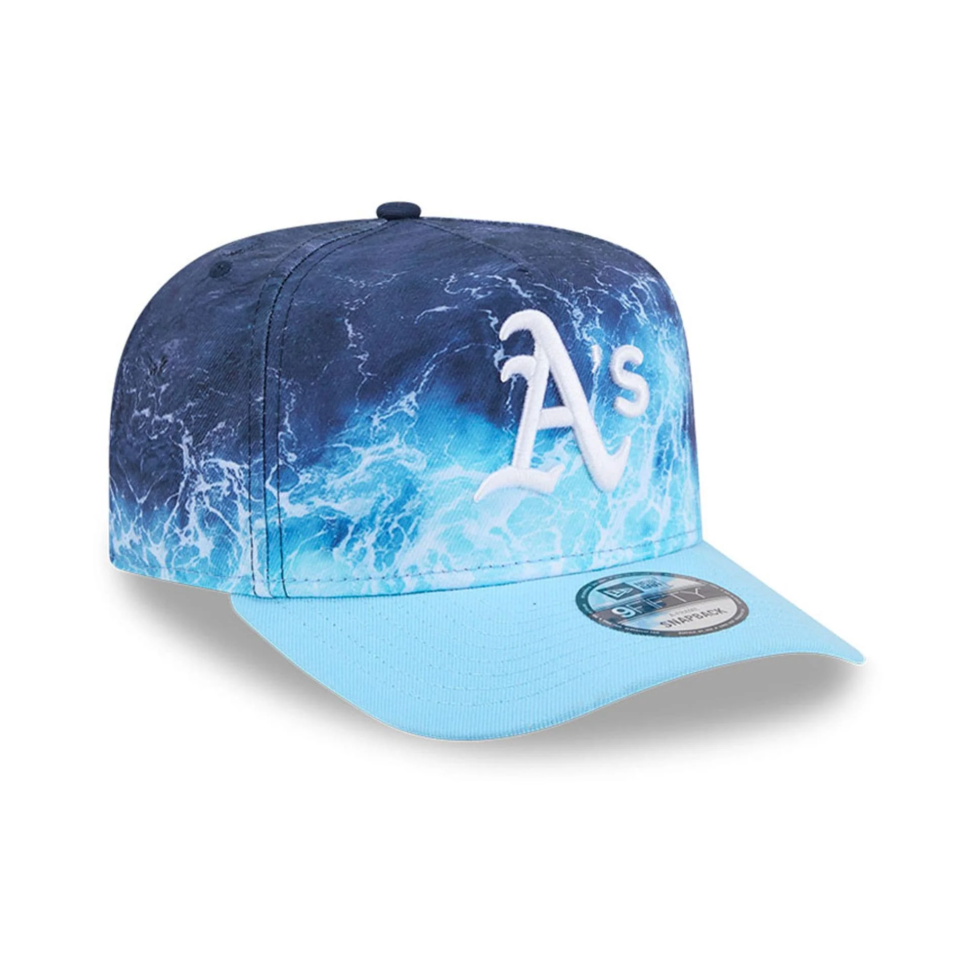Athletics MLB Deep Water Pastel Blue 9FIFTY A-Frame Snapback Adjustable Cap