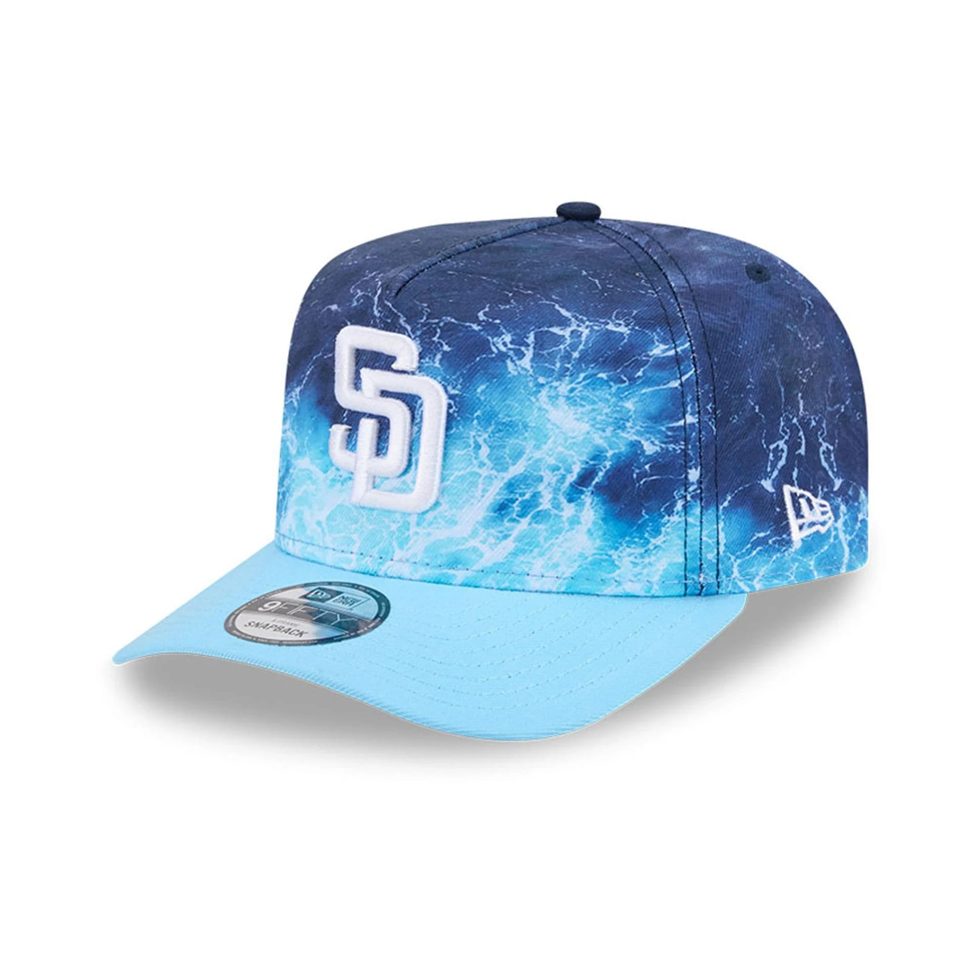 Padres MLB Deep Water Pastel Blue 9FIFTY A-Frame Snapback Adjustable Cap