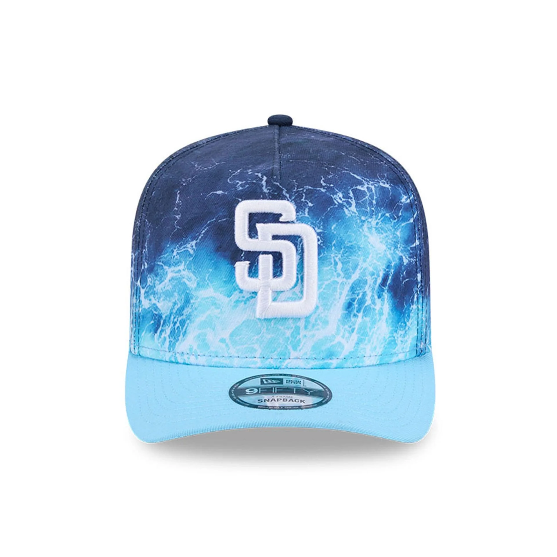 Padres MLB Deep Water Pastel Blue 9FIFTY A-Frame Snapback Adjustable Cap
