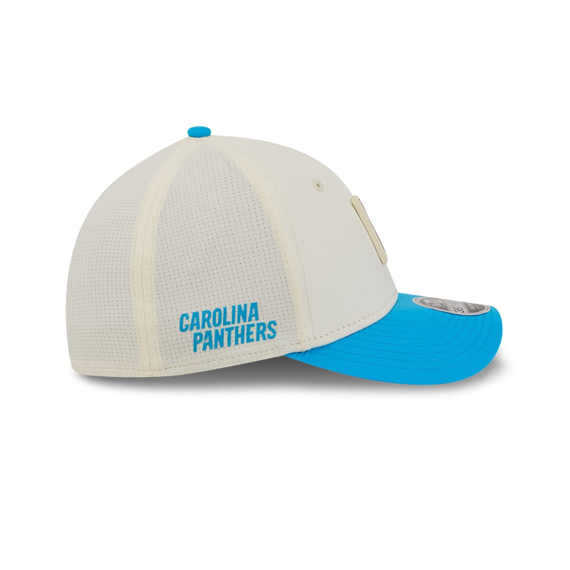 Carolina Panthers NFL Training 2026 White 39THIRTY M-Crown Stretch Fit Cap
