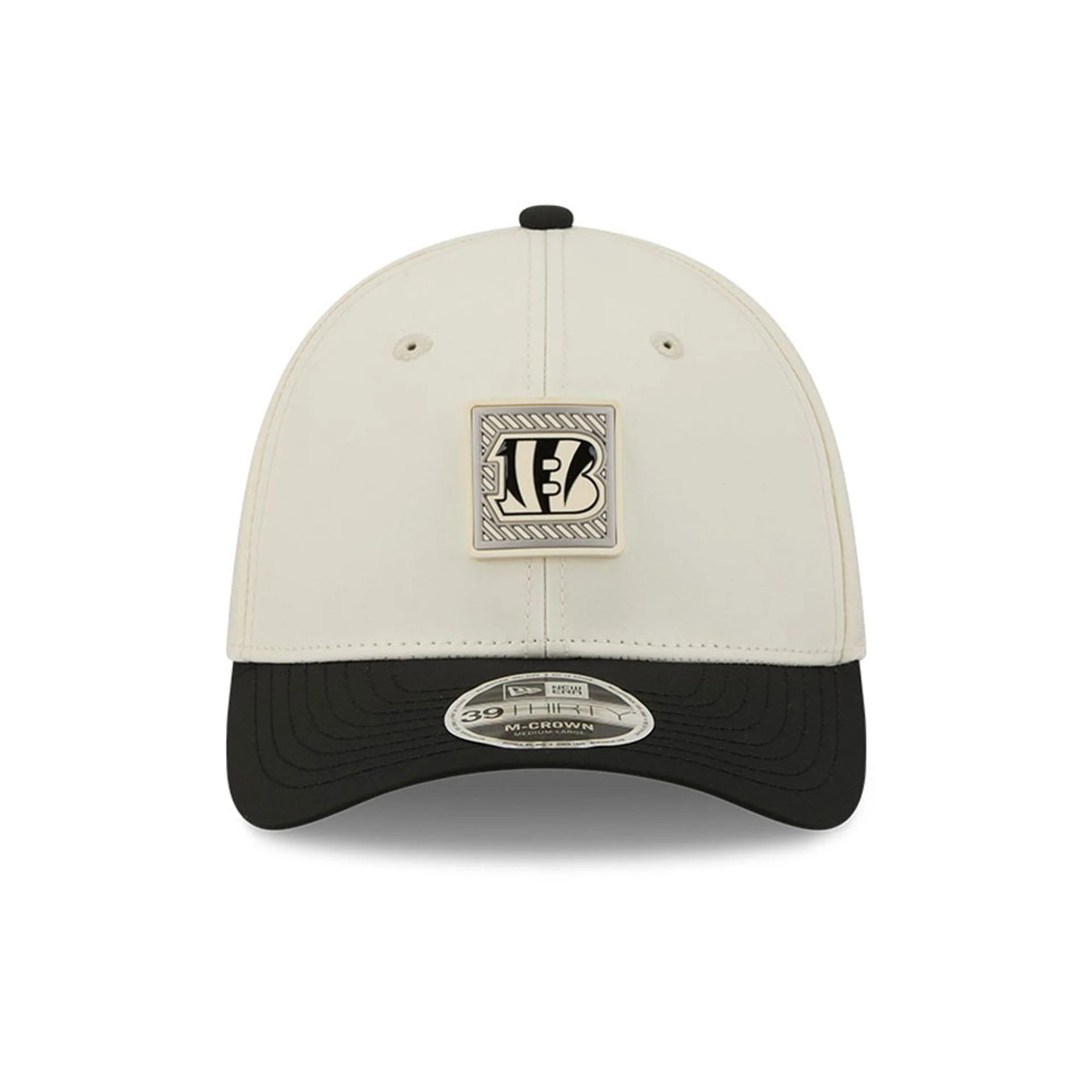 Cincinnati Bengals NFL Training 2026 White 39THIRTY M-Crown Stretch Fit Cap