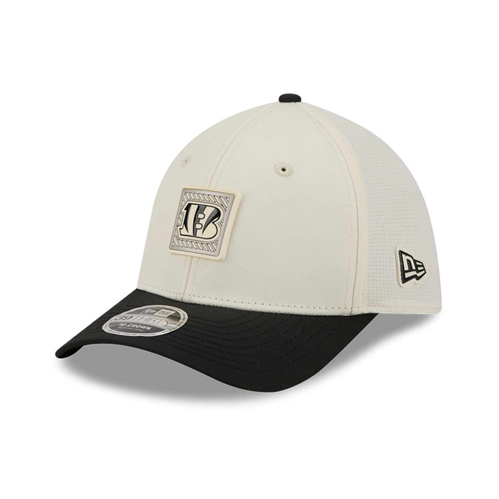 Cincinnati Bengals NFL Training 2026 White 39THIRTY M-Crown Stretch Fit Cap