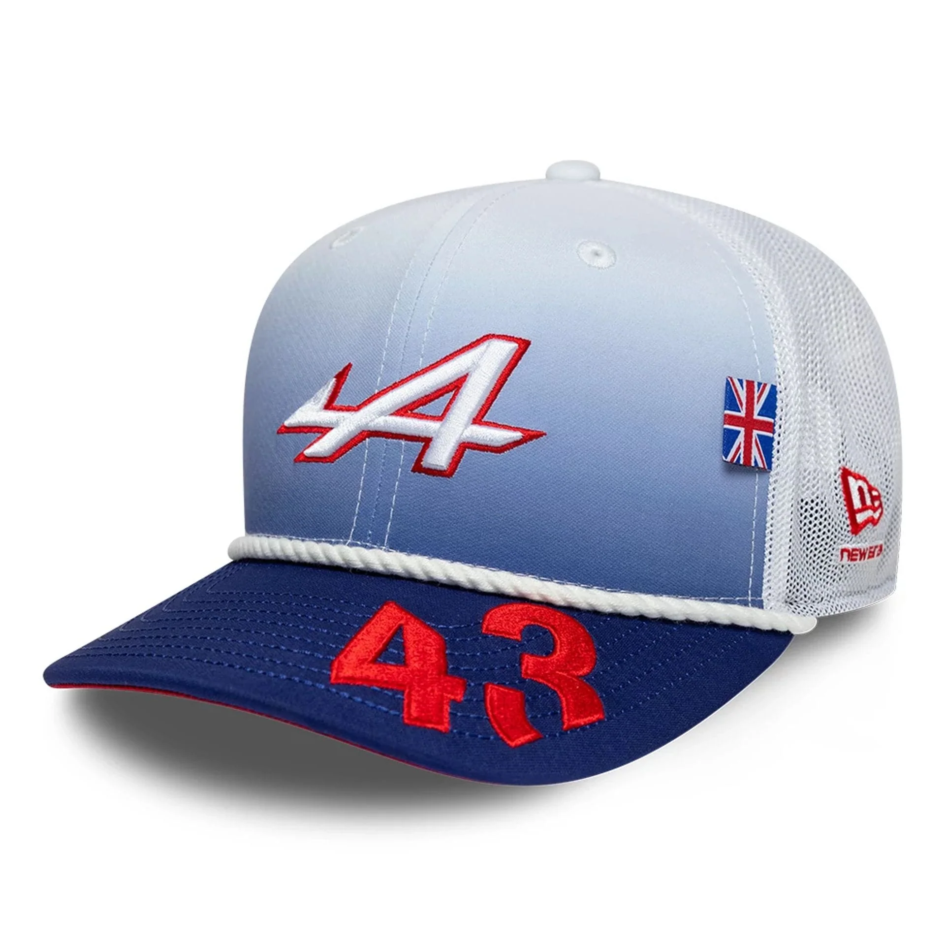 Alpine Racing Franco Colapinto Silverstone Race Special White 9SEVENTY Stretch Snap Adjustable Cap
