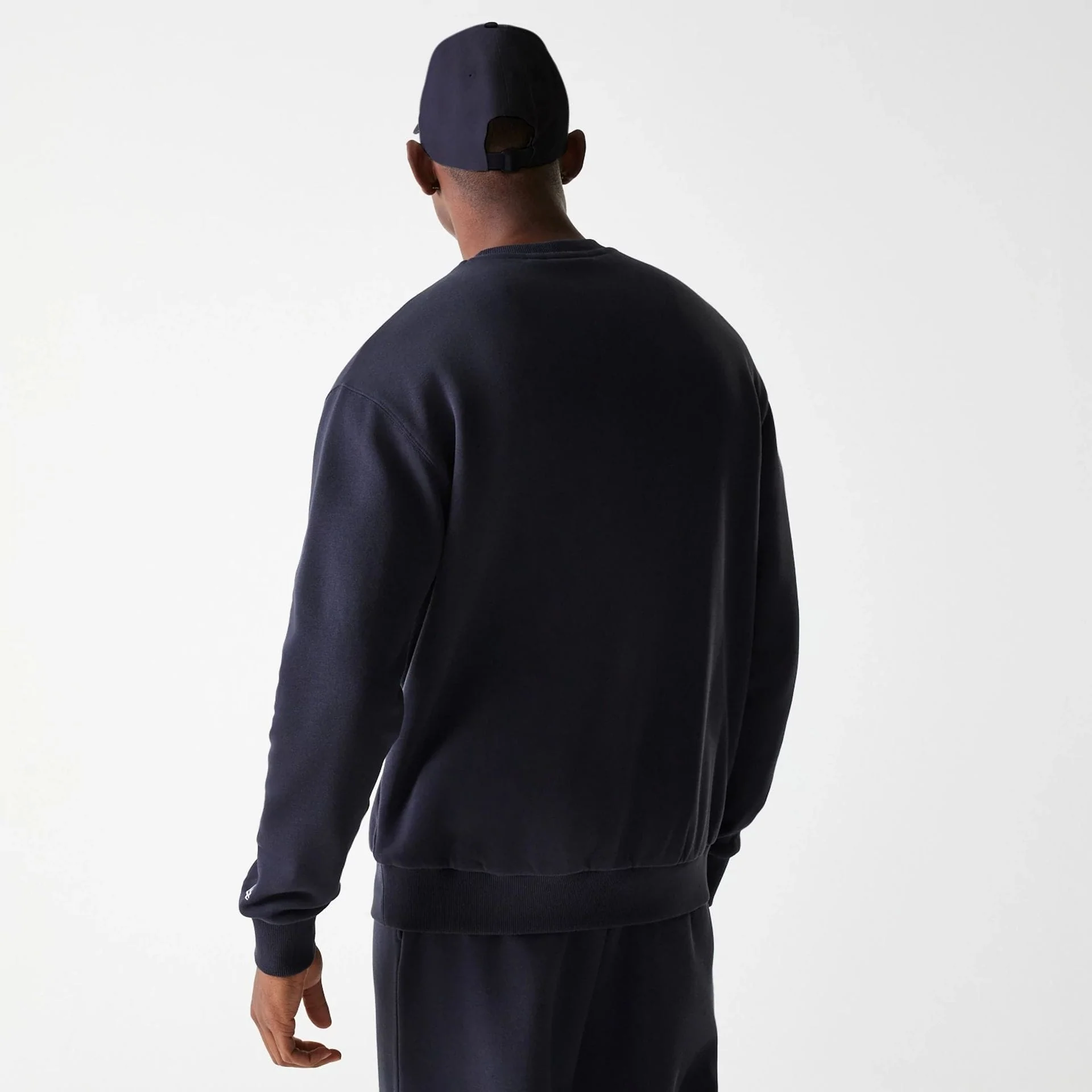 New York Yankees MLB League Essential French Terry Navy Crew Neck Sweater