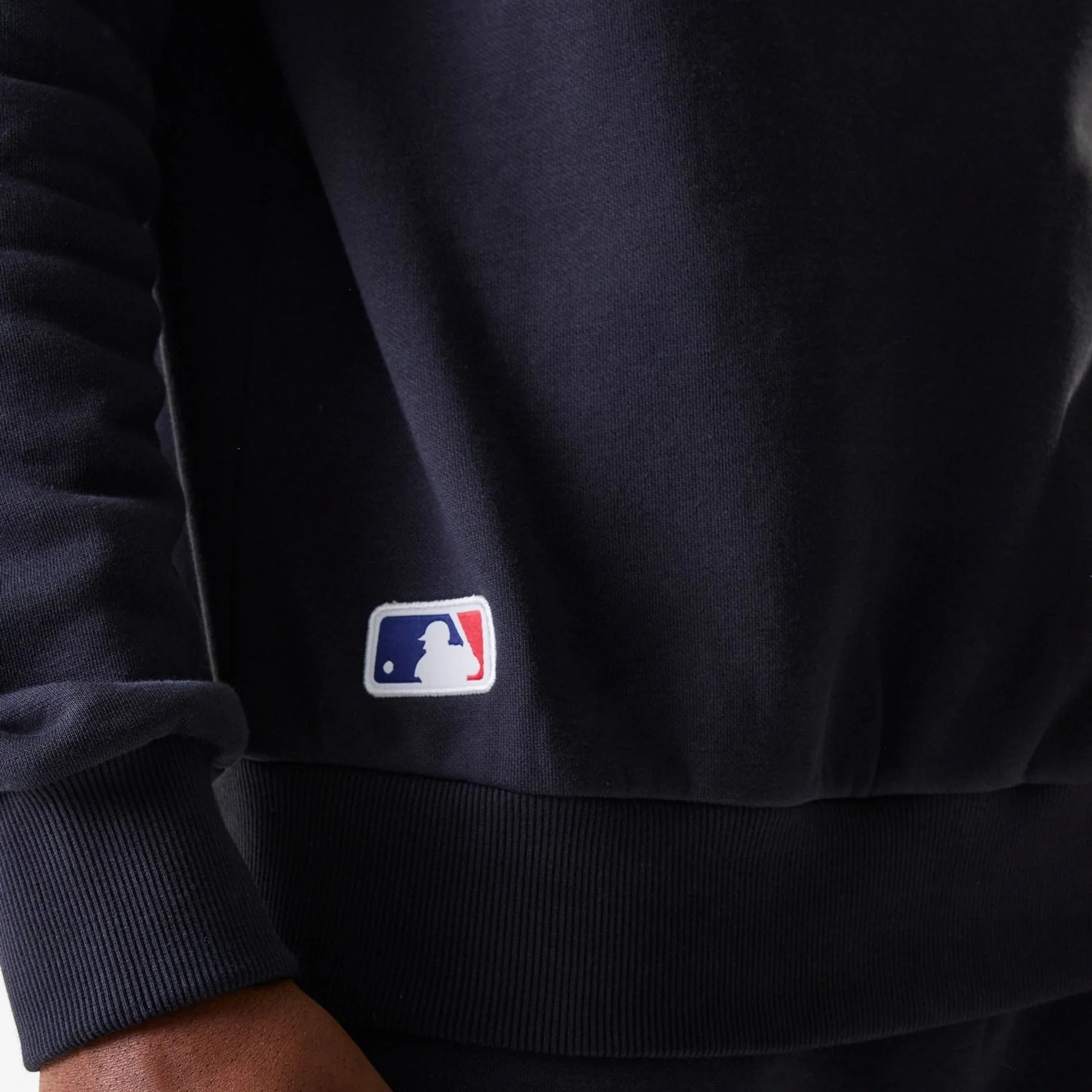 New York Yankees MLB League Essential French Terry Navy Crew Neck Sweater
