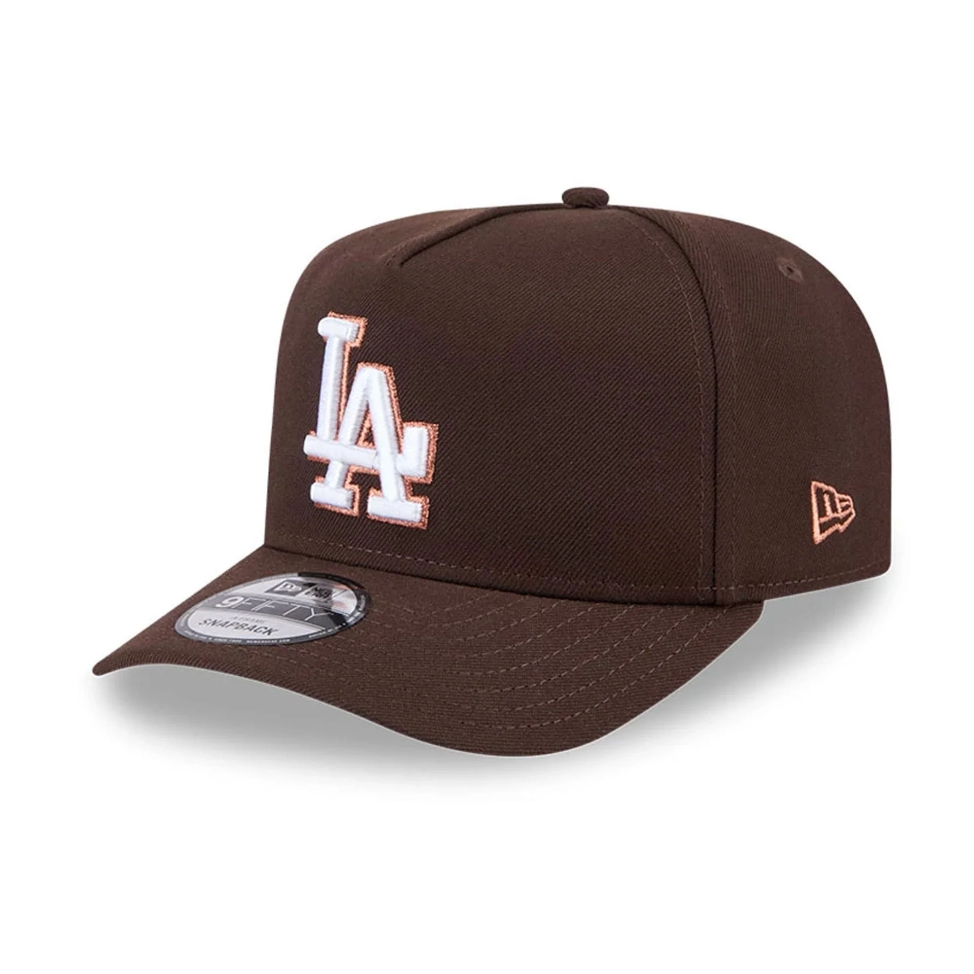 LA Dodgers MLB Metallic Dark Brown 9FIFTY A-Frame Snapback Adjustable Cap