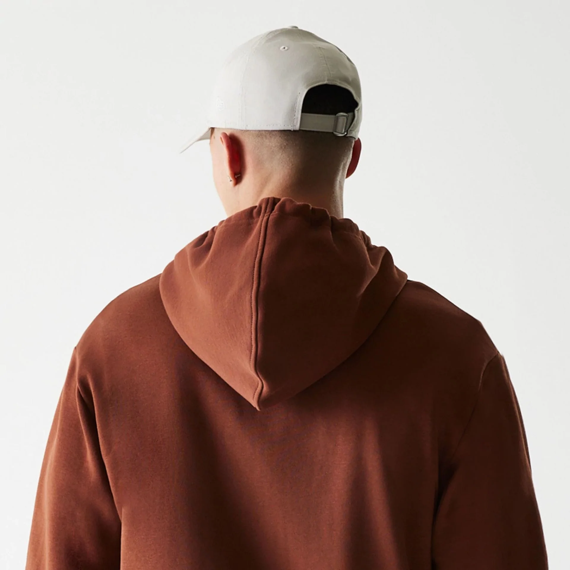 New York Yankees MLB Midi League Essential Brushed Fleece Brown Oversized Full Zip Hoodie