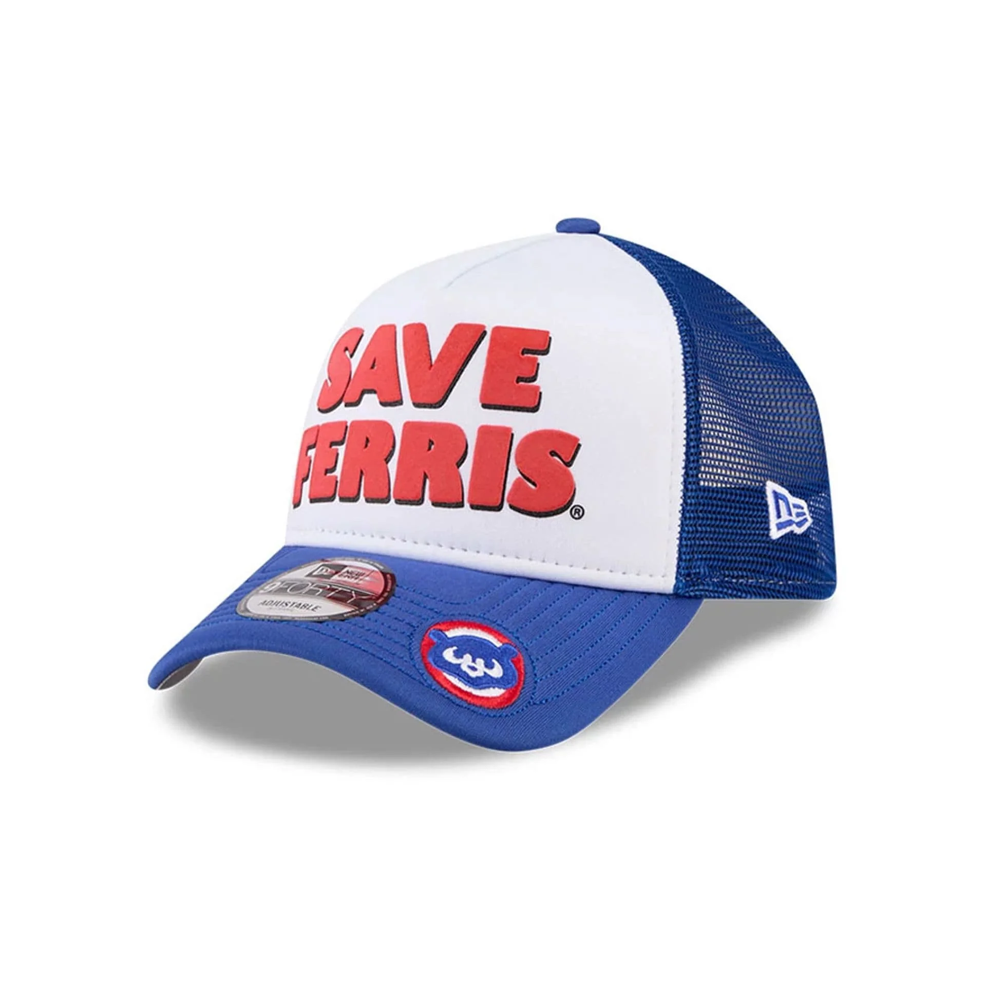 Cubs MLB X Ferris Bueller's Day Off White 9FORTY A-Frame Trucker Adjustable Cap