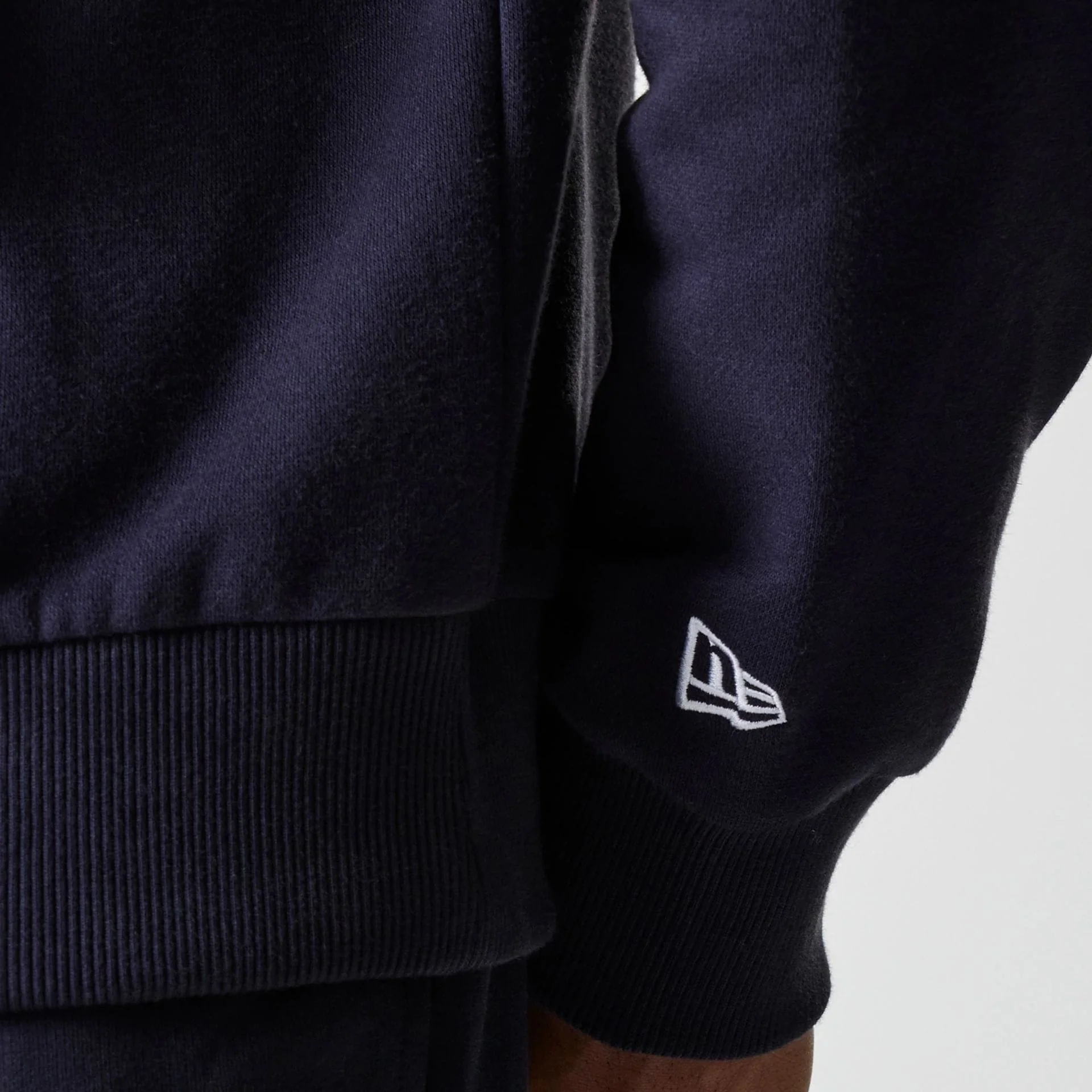 New York Yankees MLB League Essential Midi French Terry Navy Oversized Pullover Hoodie