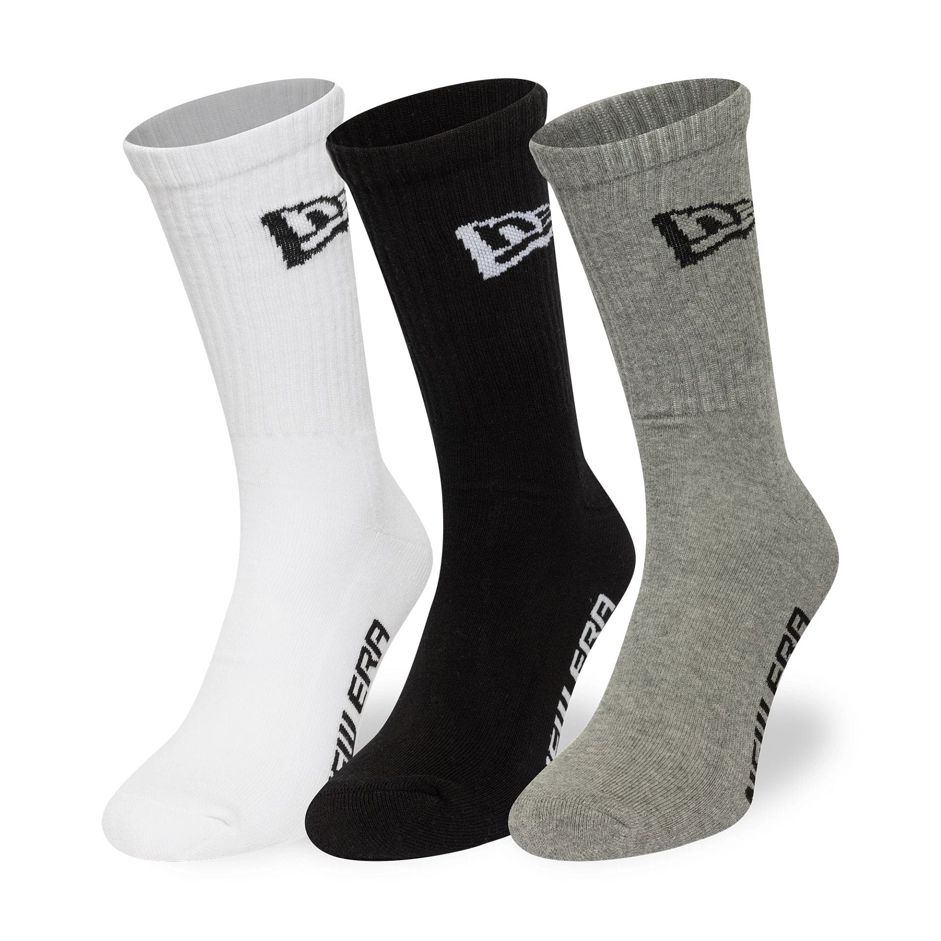 New Era Flag Multi Monochrome 3 Pack Crew Socks