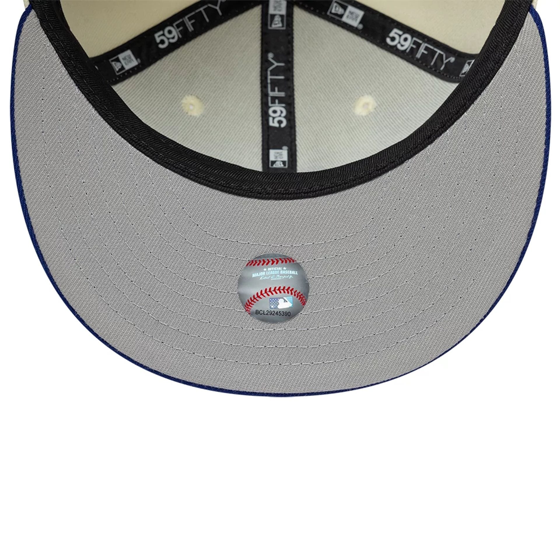 LA Dodgers MLB Upside Down Cream 59FIFTY Fitted Cap