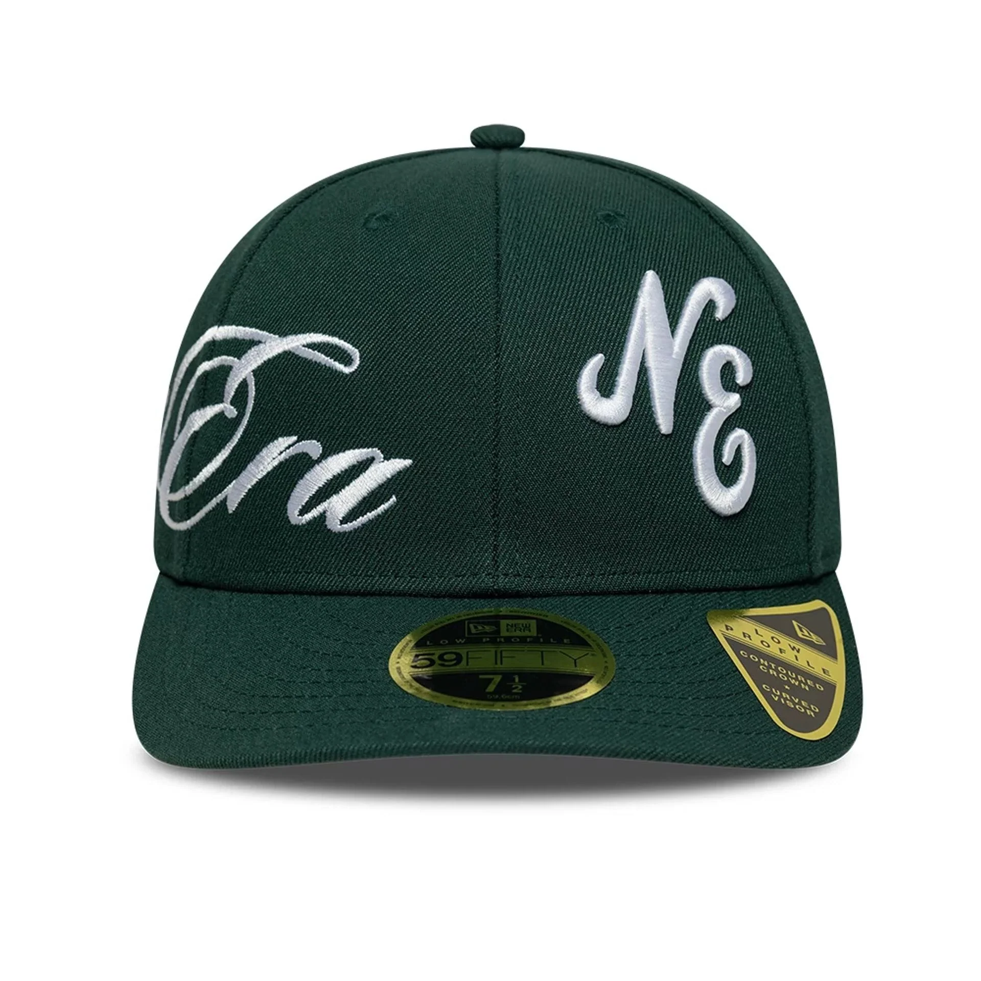 New Era Side Script Dark Green Low Profile 59FIFTY Fitted Cap