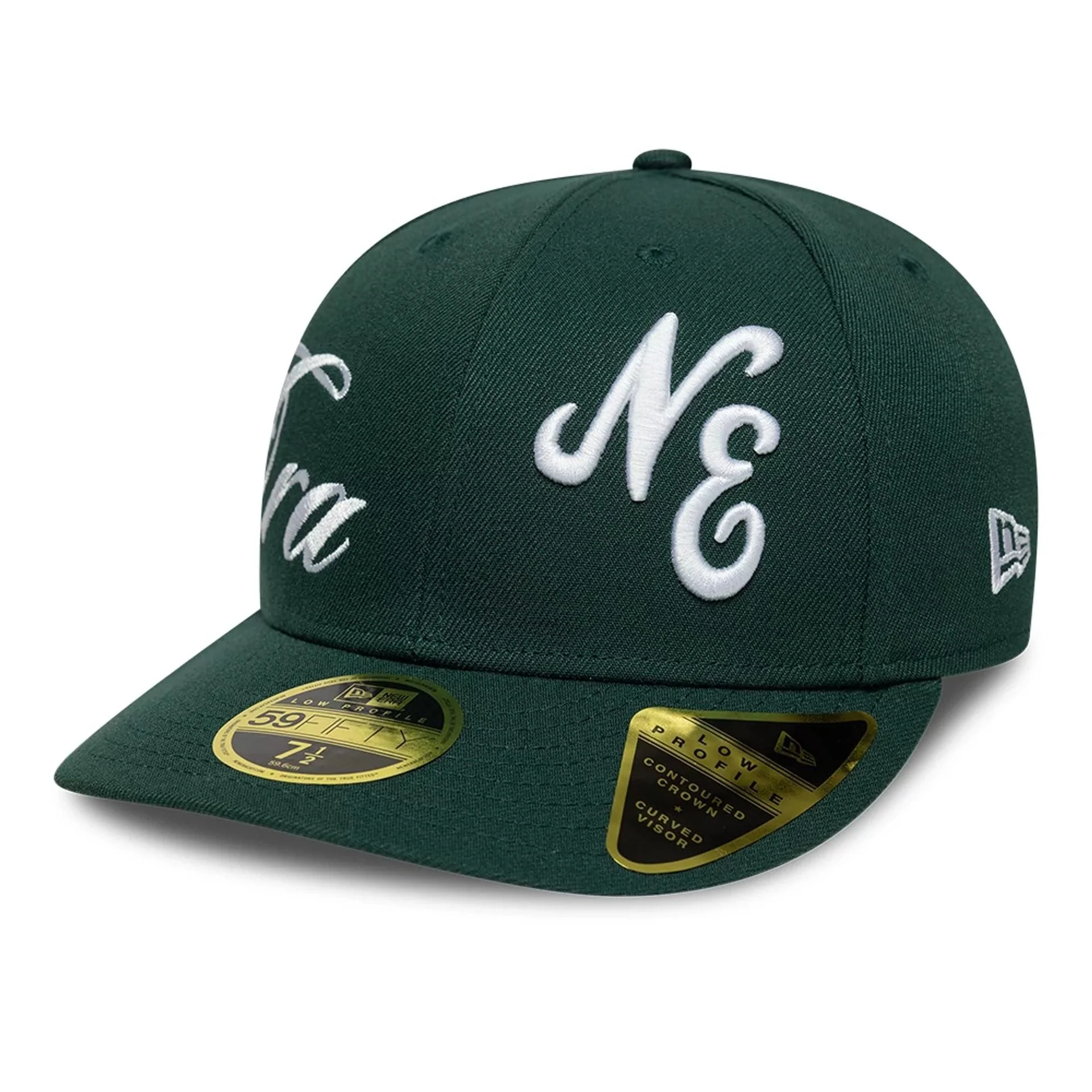 New Era Side Script Dark Green Low Profile 59FIFTY Fitted Cap