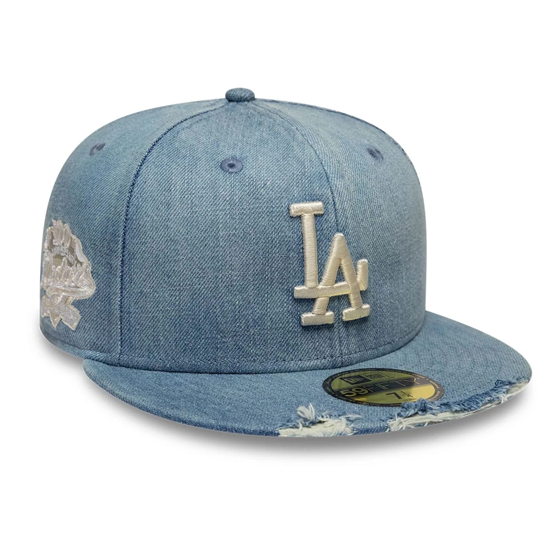 LA Dodgers MLB Distressed Navy 59FIFTY Fitted Cap