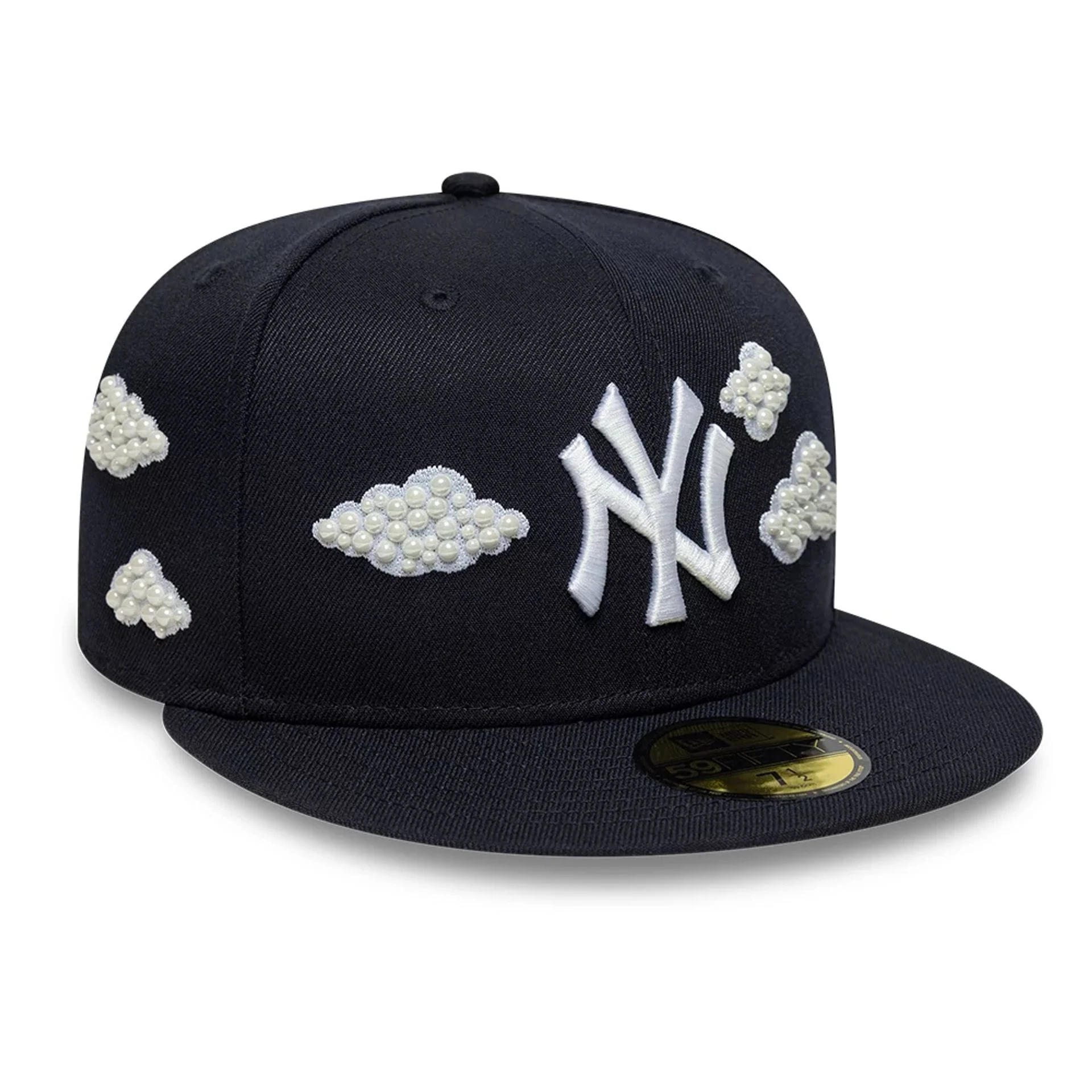 New York Yankees MLB Faux Pearl Cloud Navy 59FIFTY Fitted Cap