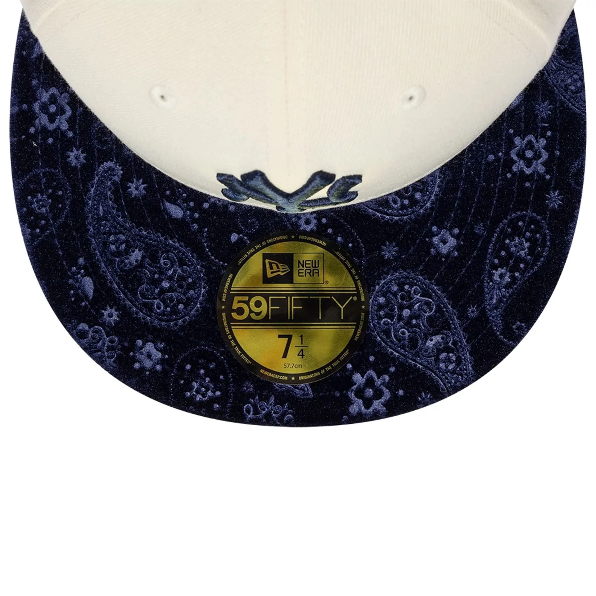 New York Yankees MLB Paisley Visor Cream 59FIFTY Fitted Cap