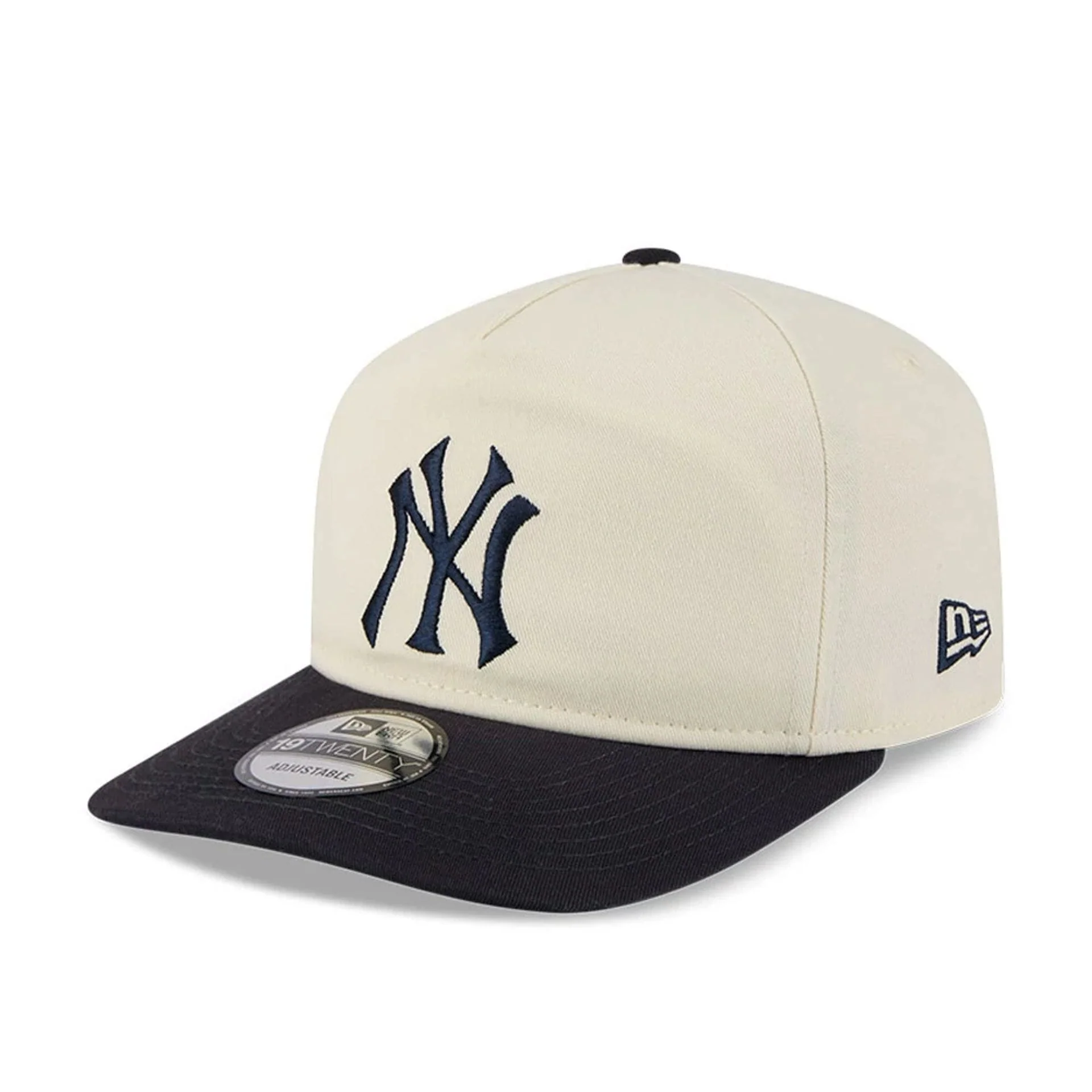New York Yankees MLB 2 Tone Washed Cream 19TWENTY Adjustable Cap