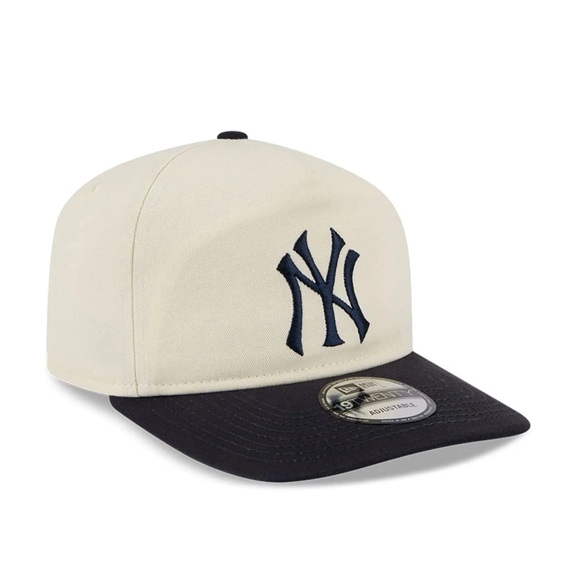New York Yankees MLB 2 Tone Washed Cream 19TWENTY Adjustable Cap