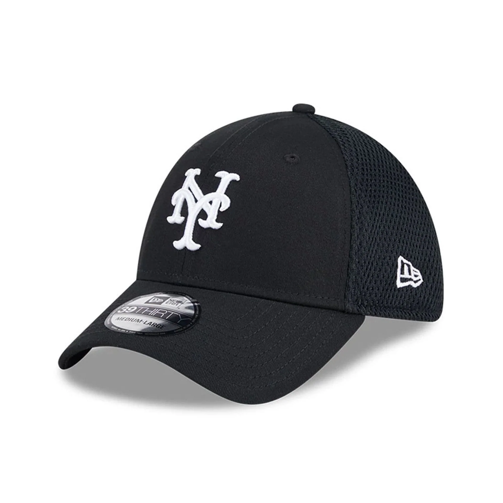 New York Mets MLB Evergreen Neo Black 39THIRTY Stretch Fit Cap