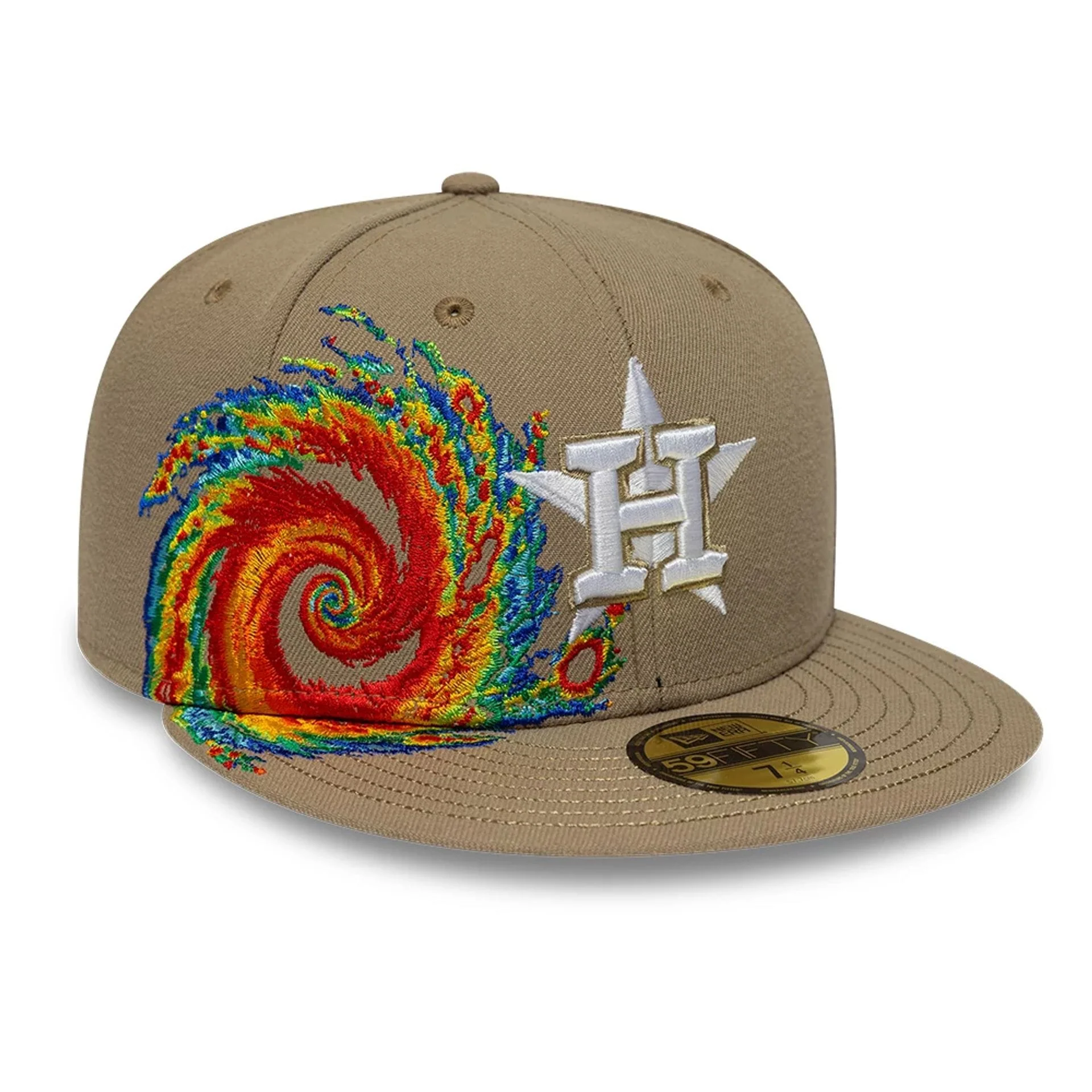 Houston Astros MLB Storm Pattern Beige 59FIFTY Fitted Cap