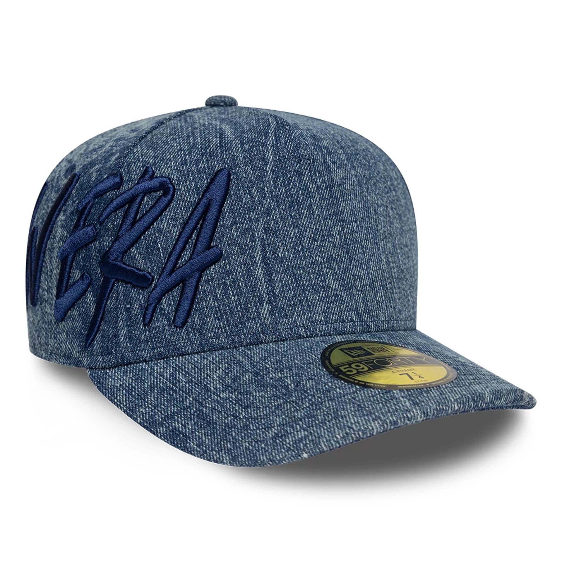 New Era Denim Navy 59FORTY A-Frame Fitted Cap