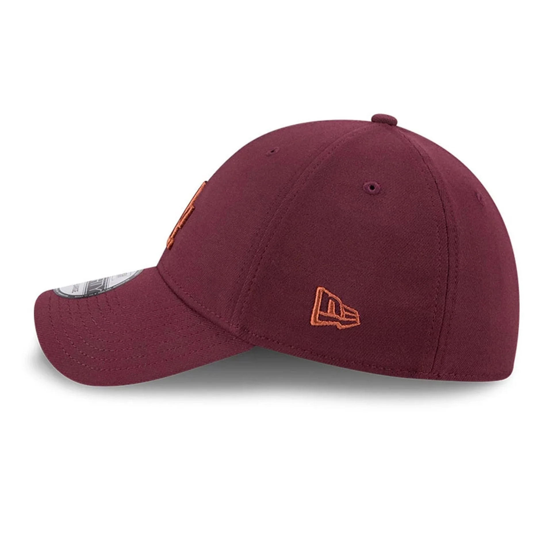 LA Dodgers MLB Frosted Rust Dark Red 39THIRTY Stretch Fit Cap