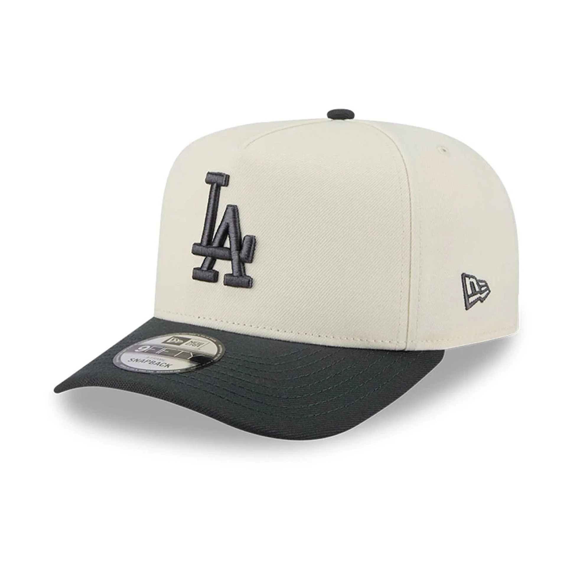LA Dodgers MLB Chrome Cream 9FIFTY A-Frame Snapback Adjustable Cap
