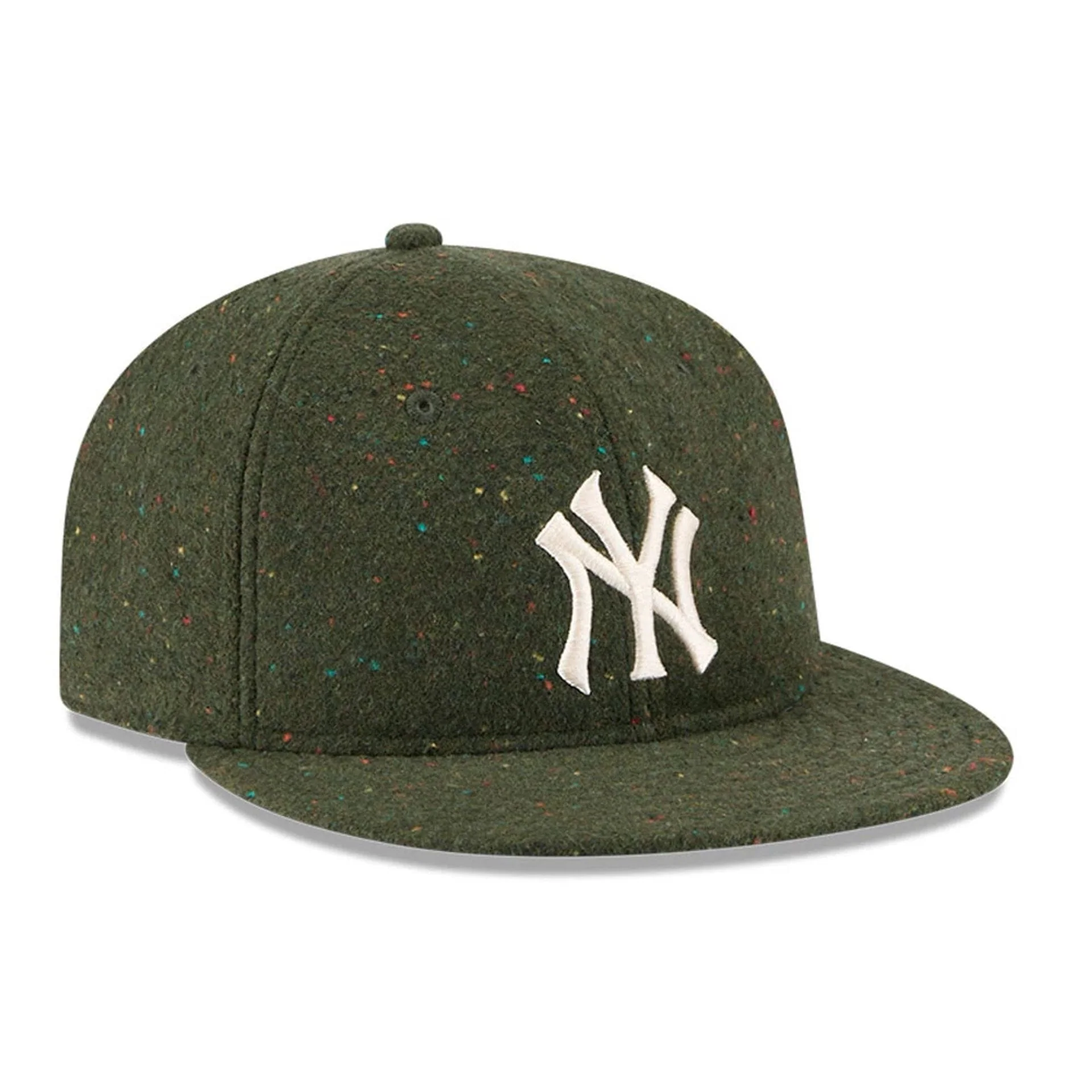 Yankees MLB Speckled Wool Open Green Retro Crown 9FIFTY Adjustable Cap