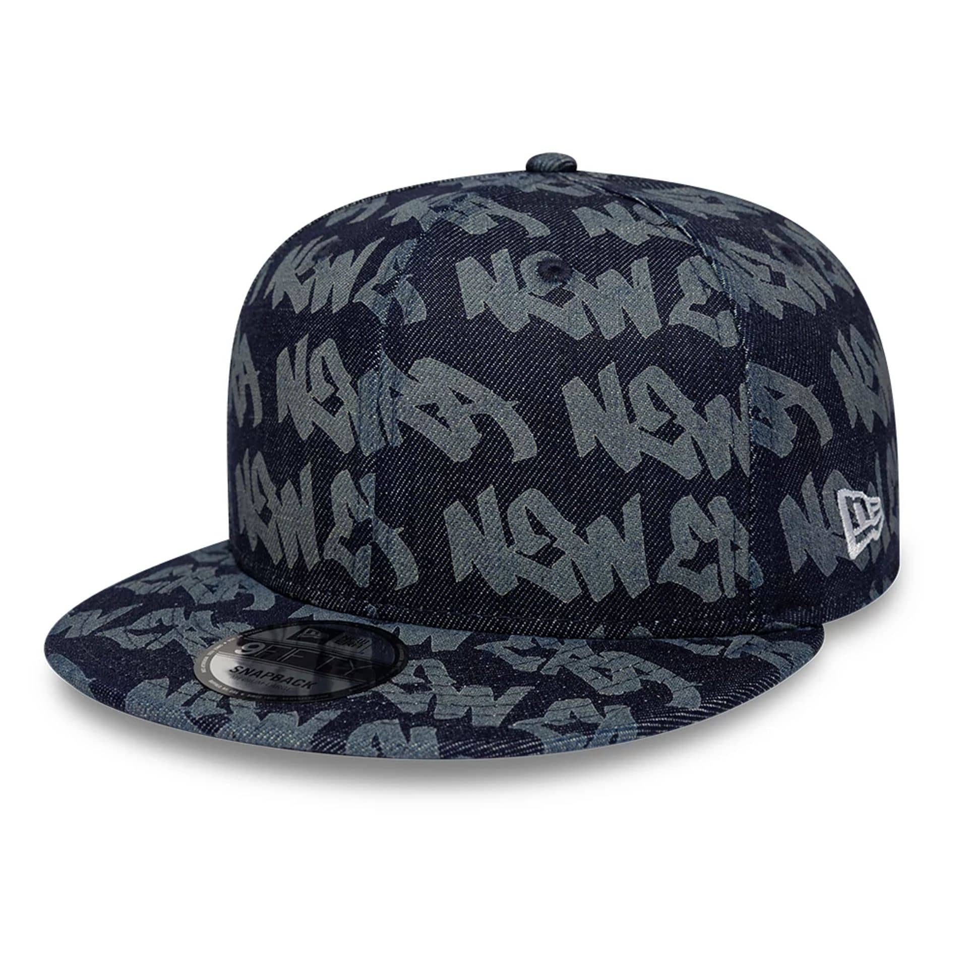 New Era Laser Burnout Denim Navy 9FIFTY Snapback Adjustable Cap