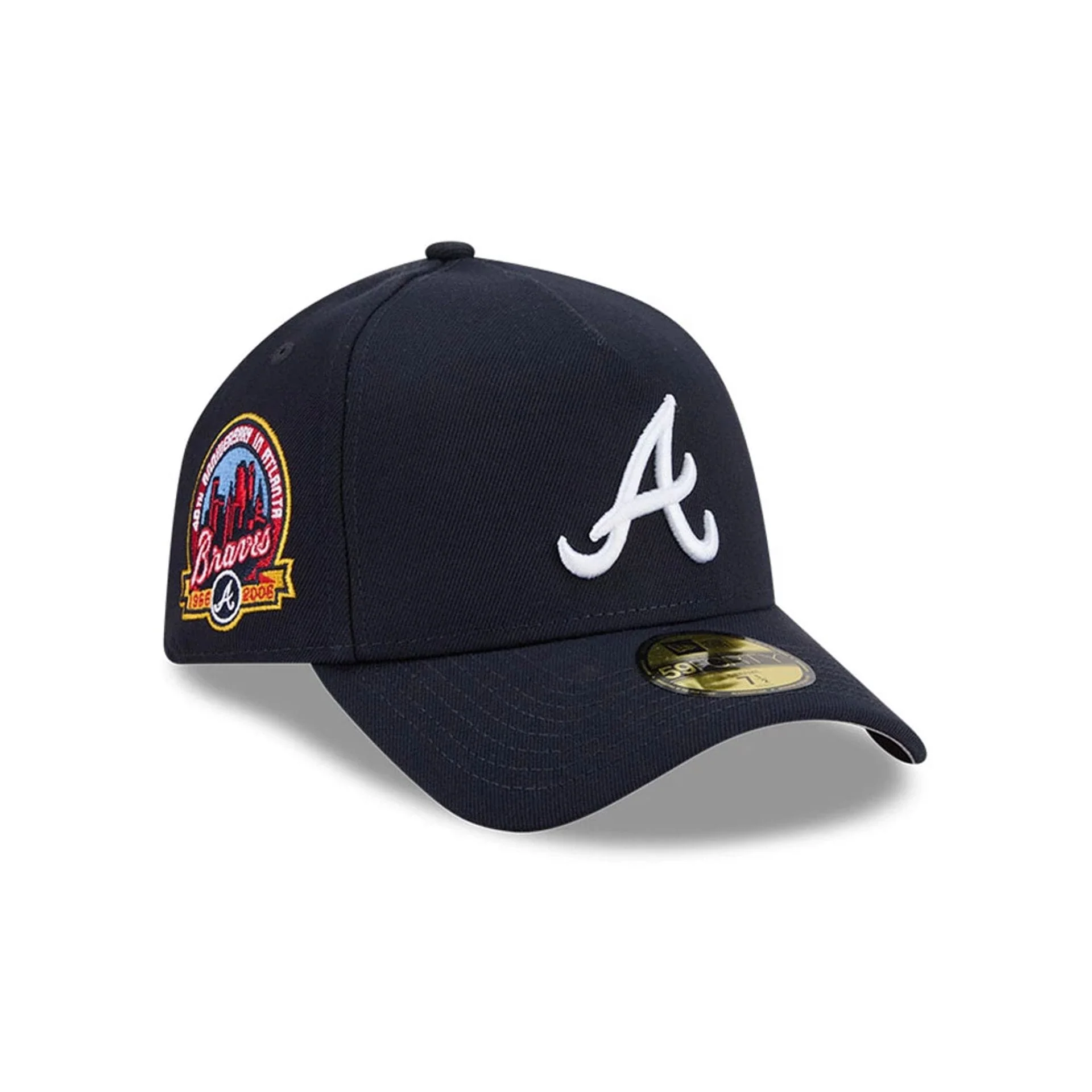 Atlanta Braves MLB Team Side Navy 59FORTY A-Frame Fitted Cap