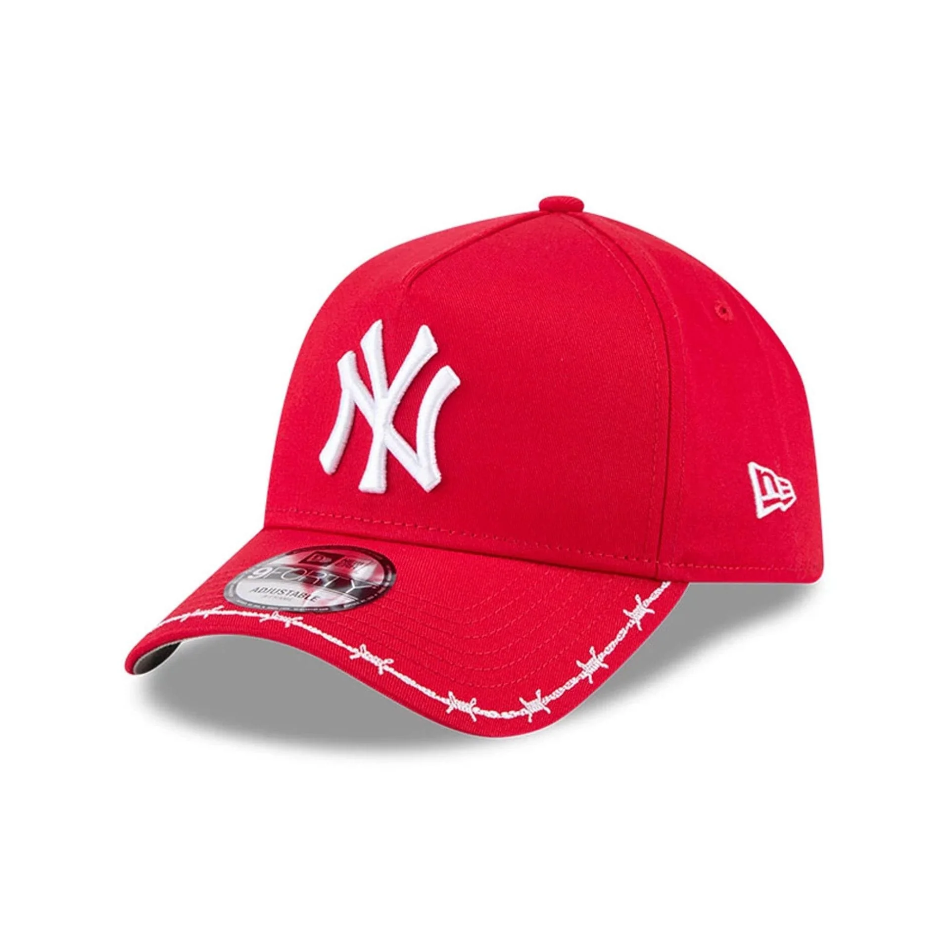 6554-new-york-yankees-mlb-barb-visor-red-9forty-a-frame-adjustable-cap-1.webp New York Yankees MLB Barb Visor Red 9FORTY A-Frame Adjustable Cap