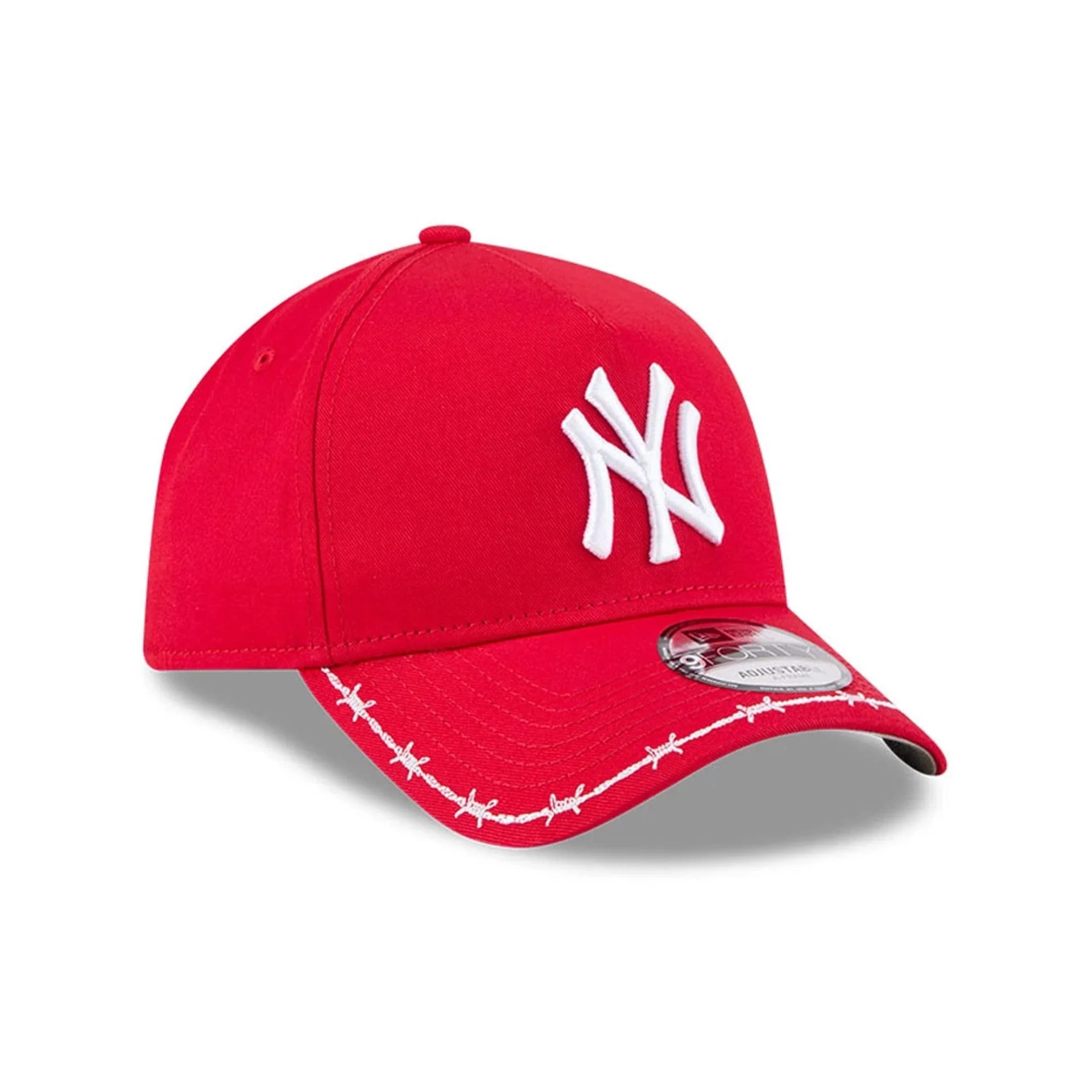 6554-new-york-yankees-mlb-barb-visor-red-9forty-a-frame-adjustable-cap-4.webp New York Yankees MLB Barb Visor Red 9FORTY A-Frame Adjustable Cap