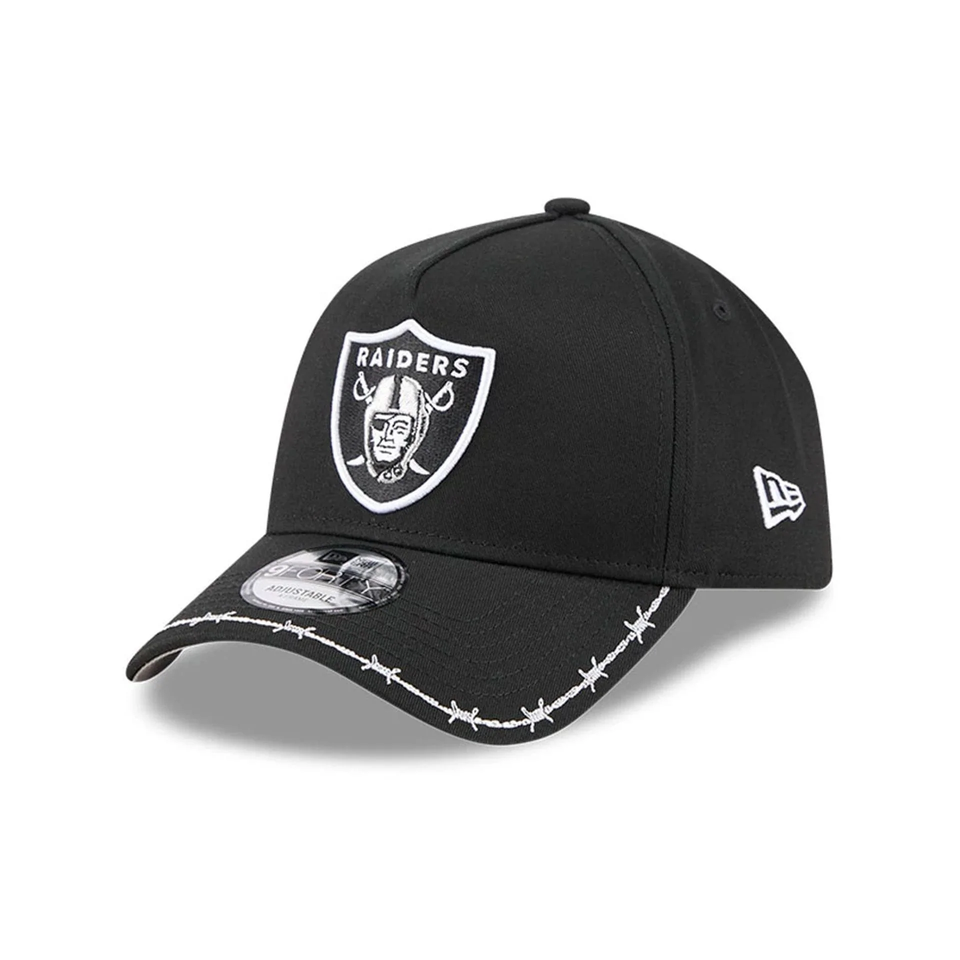 6555-las-vegas-raiders-mlb-barb-visor-black-9forty-a-frame-adjustable-cap-1.webp Las Vegas Raiders MLB Barb Visor Black 9FORTY A-Frame Adjustable Cap