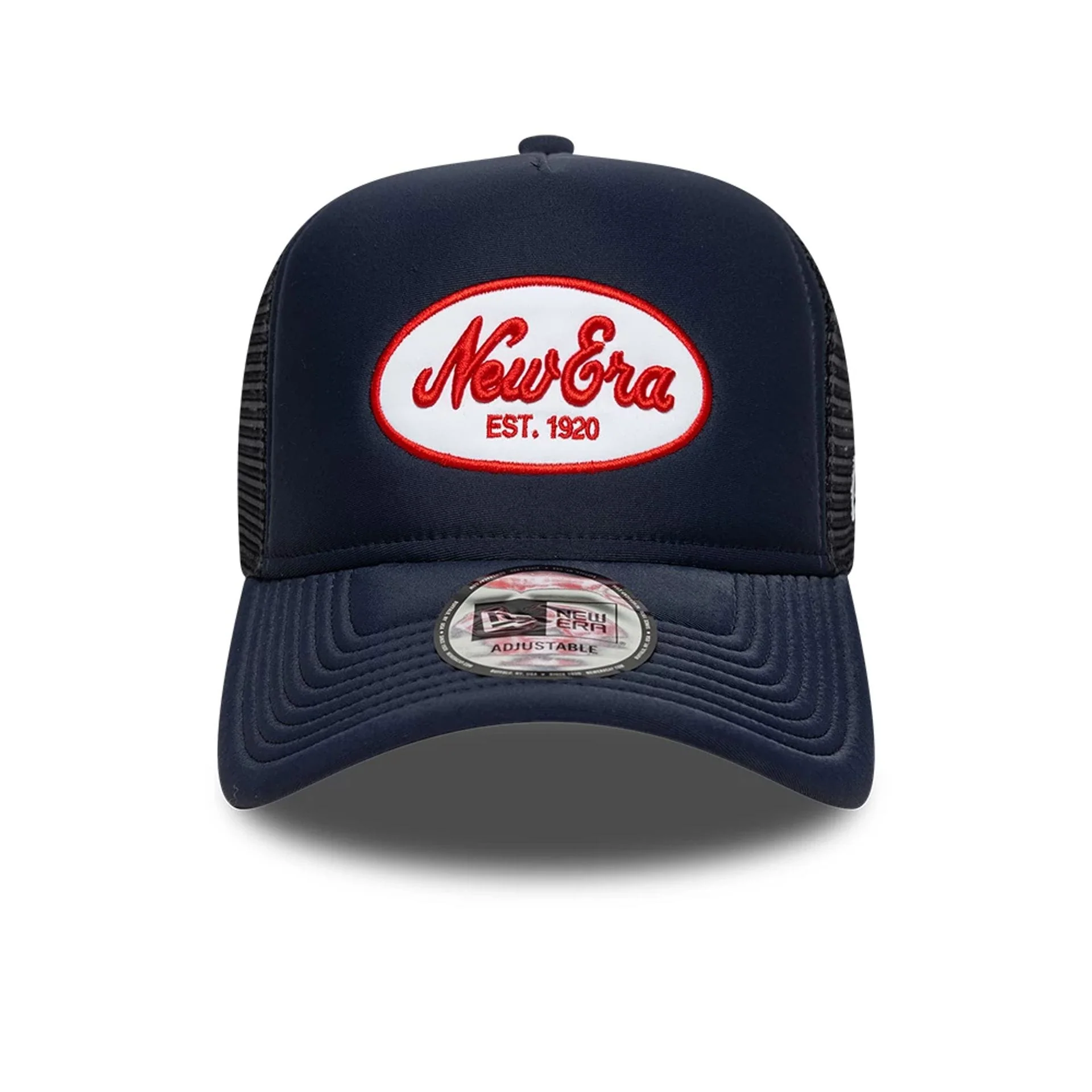 6644-new-era-oval-patch-navy-9forty-a-frame-trucker-adjustable-cap-2.webp New Era Oval Patch Navy 9FORTY A-Frame Trucker Adjustable Cap