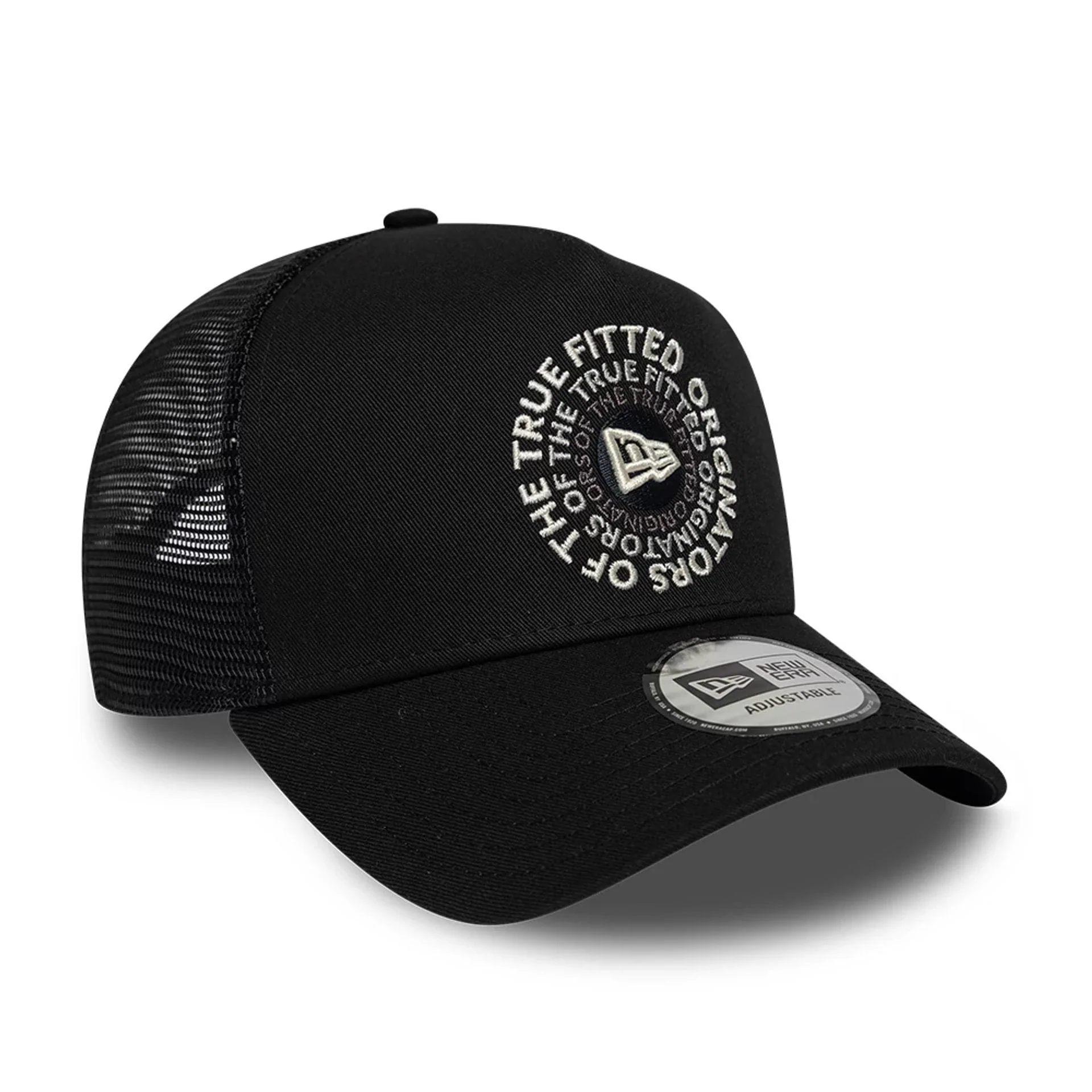 6661-new-era-circle-black-9forty-a-frame-trucker-adjustable-cap-3.webp New Era Circle Black 9FORTY A-Frame Trucker Adjustable Cap