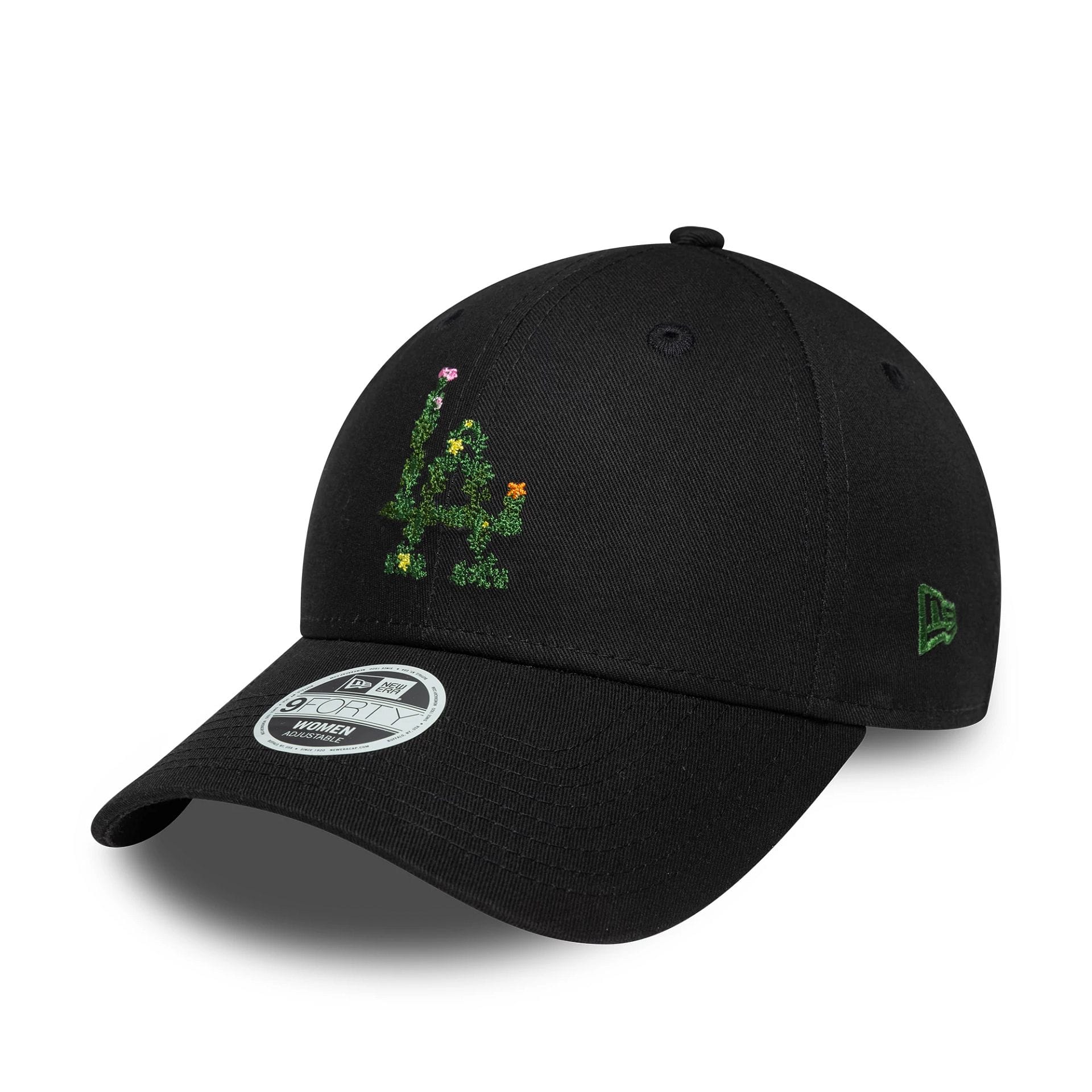 6854-la-dodgers-womens-mlb-floral-infill-black-9forty-adjustable-cap-1.jpg LA Dodgers Womens MLB Floral Infill Black 9FORTY Adjustable Cap