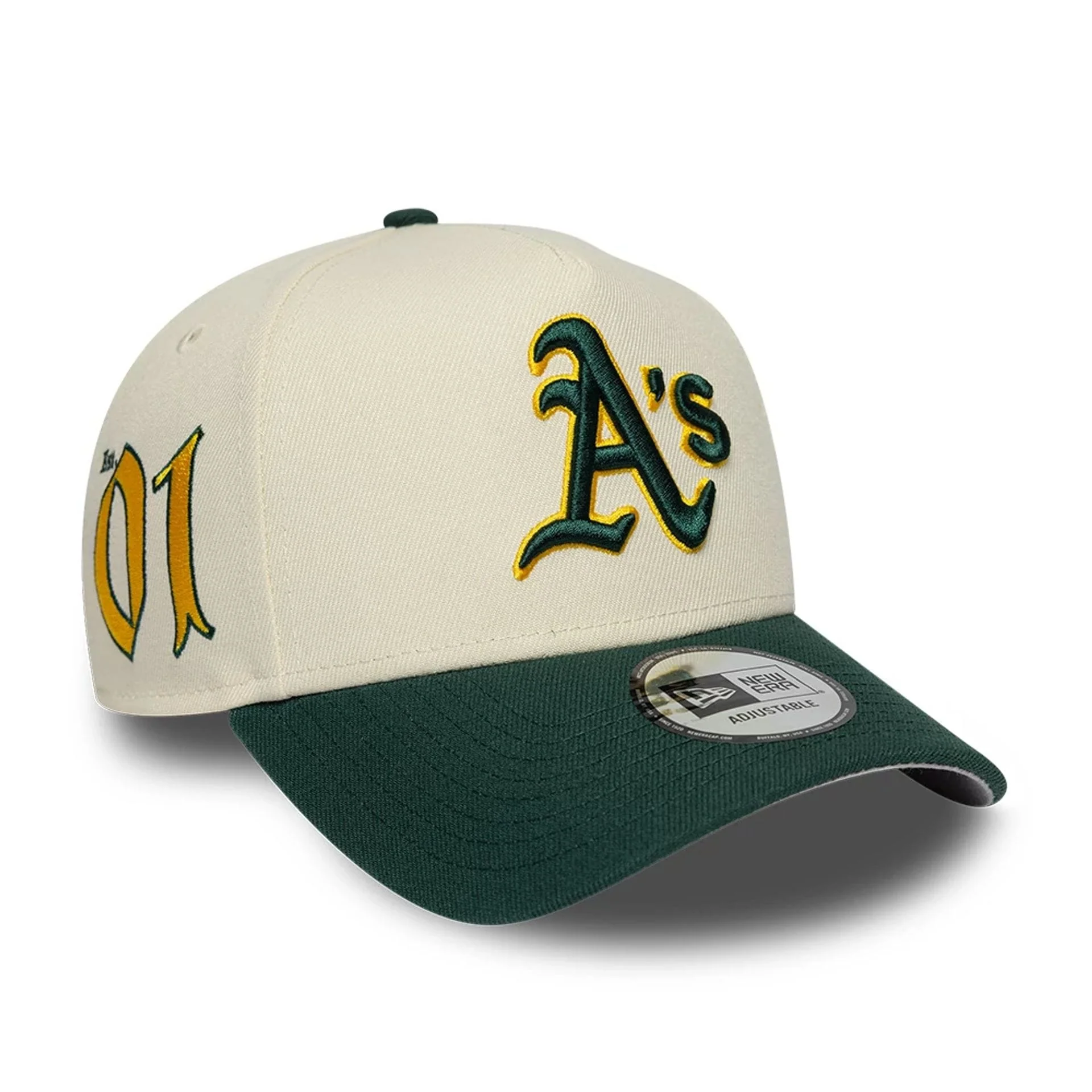 6987-athletics-mlb-side-hit-cream-9forty-e-frame-adjustable-cap-1.webp Athletics MLB Side Hit Cream 9FORTY E-Frame Adjustable Cap