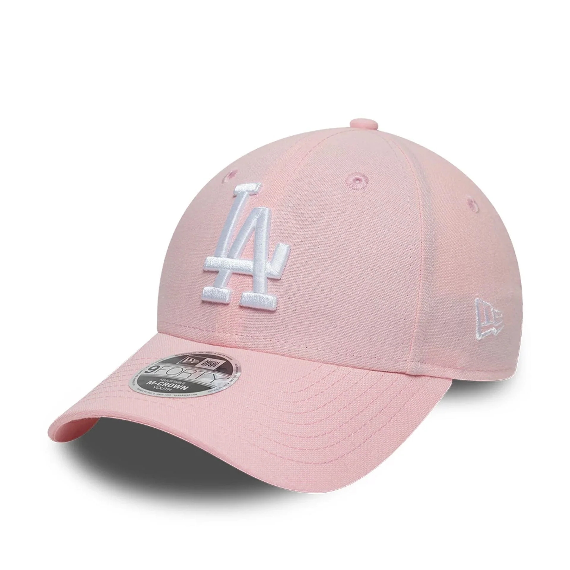 6998-la-dodgers-youth-mlb-linen-pastel-pink-9forty-m-crown-adjustable-cap-1.webp LA Dodgers Youth MLB Linen Pastel Pink 9FORTY M-Crown Adjustable Cap