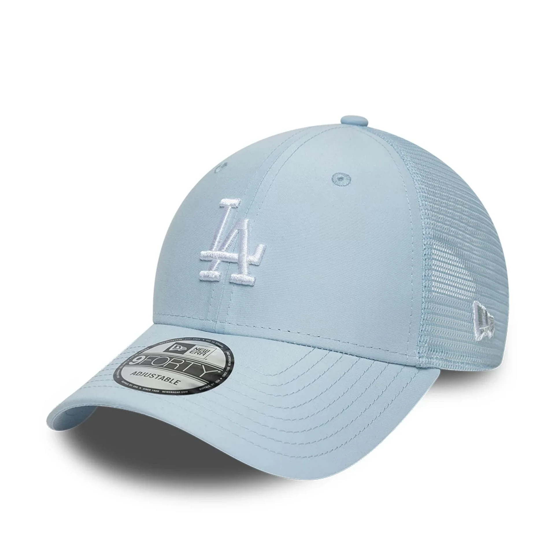 LA Dodgers MLB Homefield Pastel Blue 9FORTY Trucker Adjustable Cap