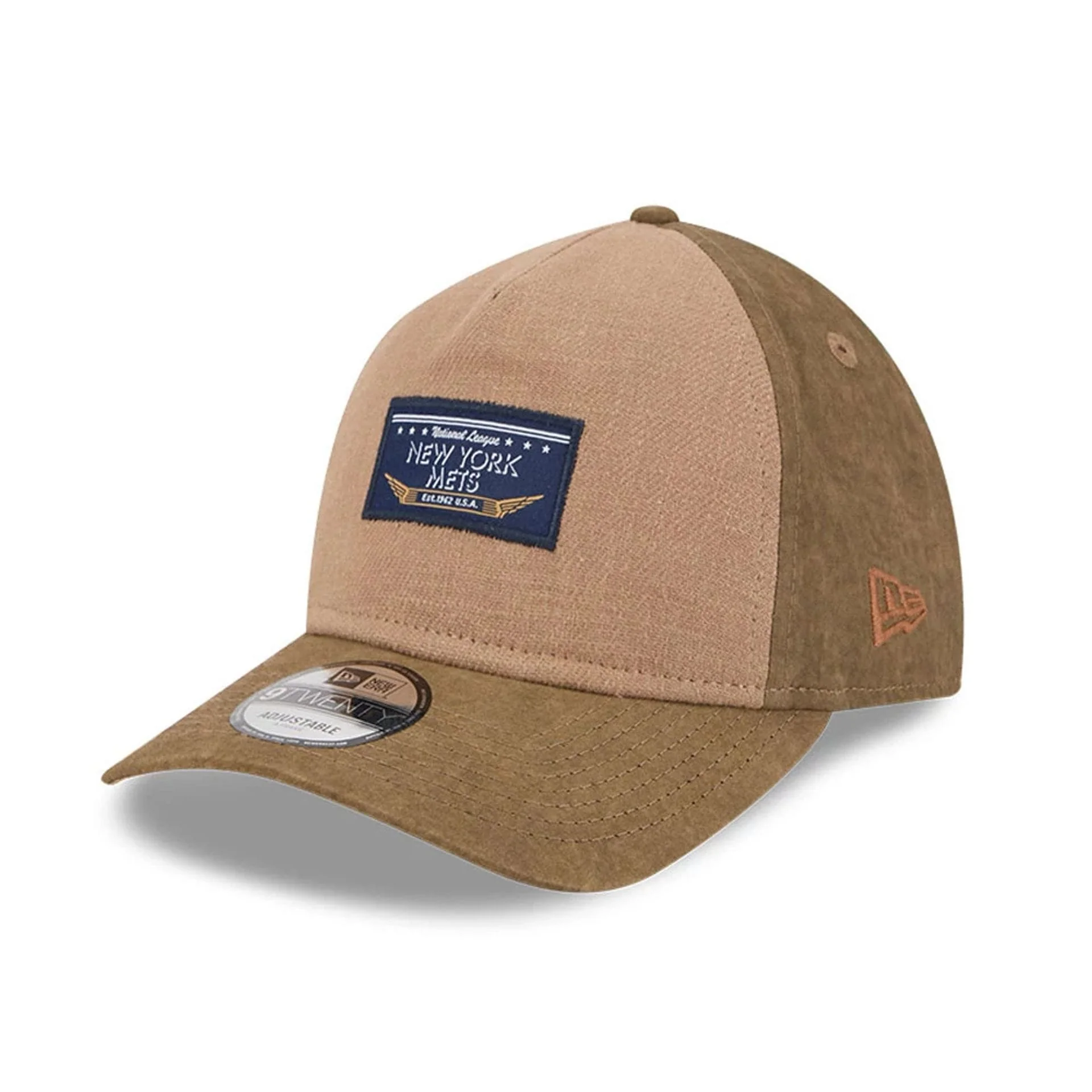 New York Mets MLB Open Brown 9TWENTY A-Frame Adjustable Cap