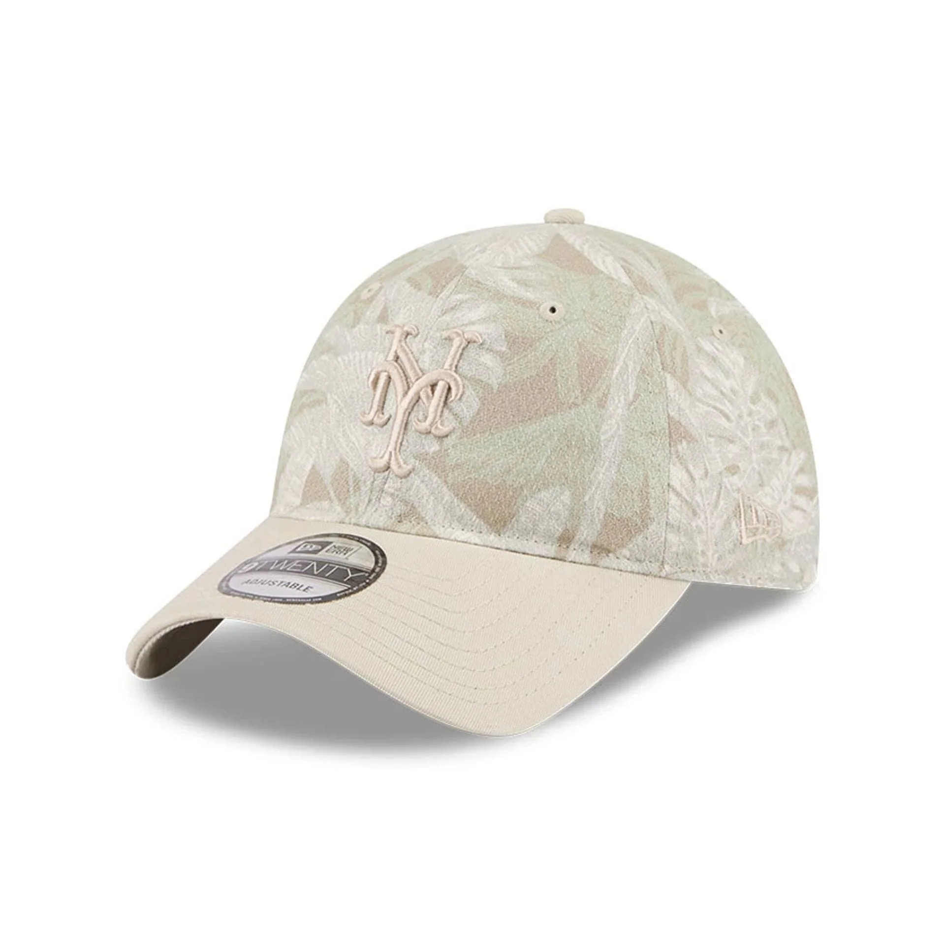 New York Mets MLB Leafy Palm Light Beige 9TWENTY Adjustable Cap