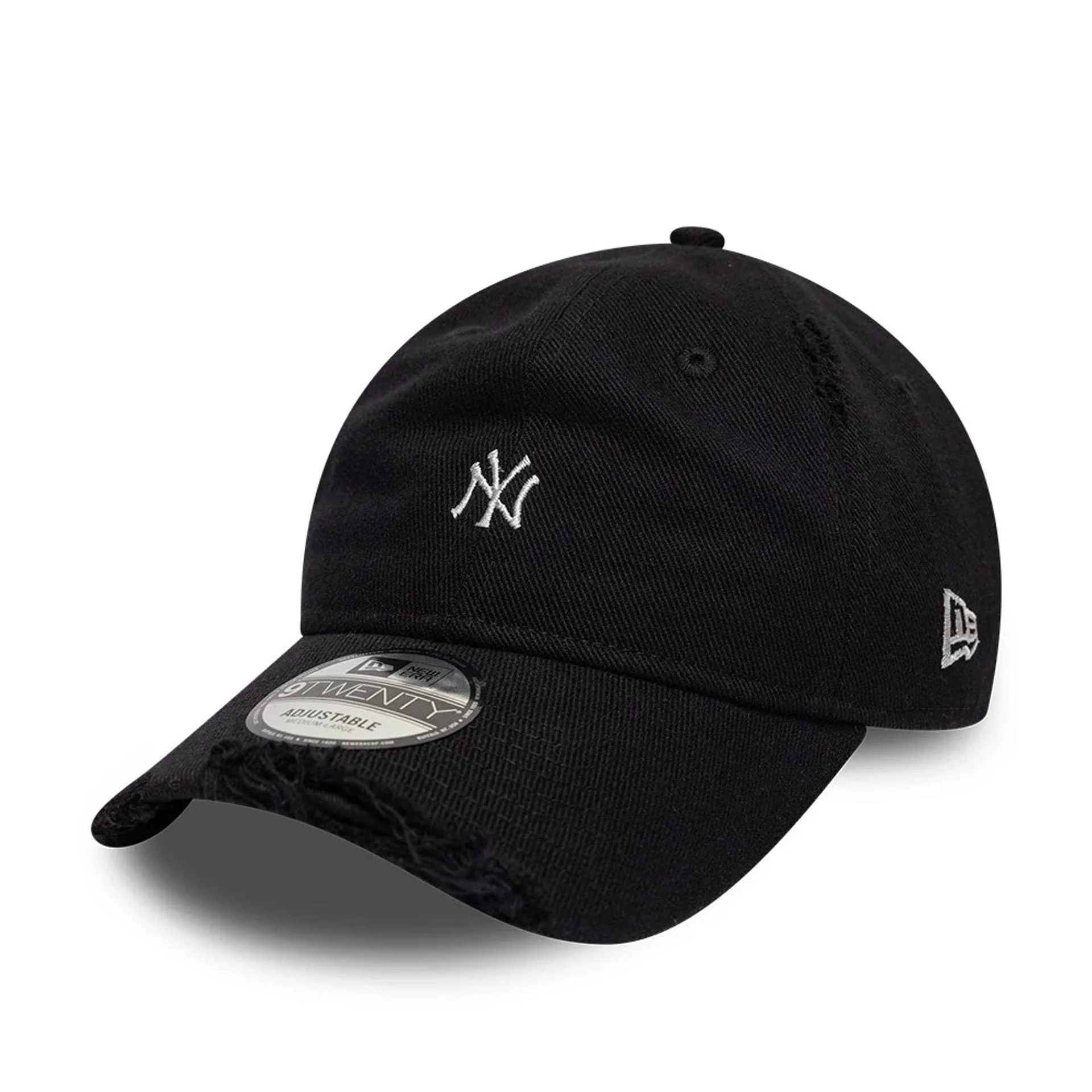 New York Yankees MLB Distressed Black 9TWENTY Adjustable Cap