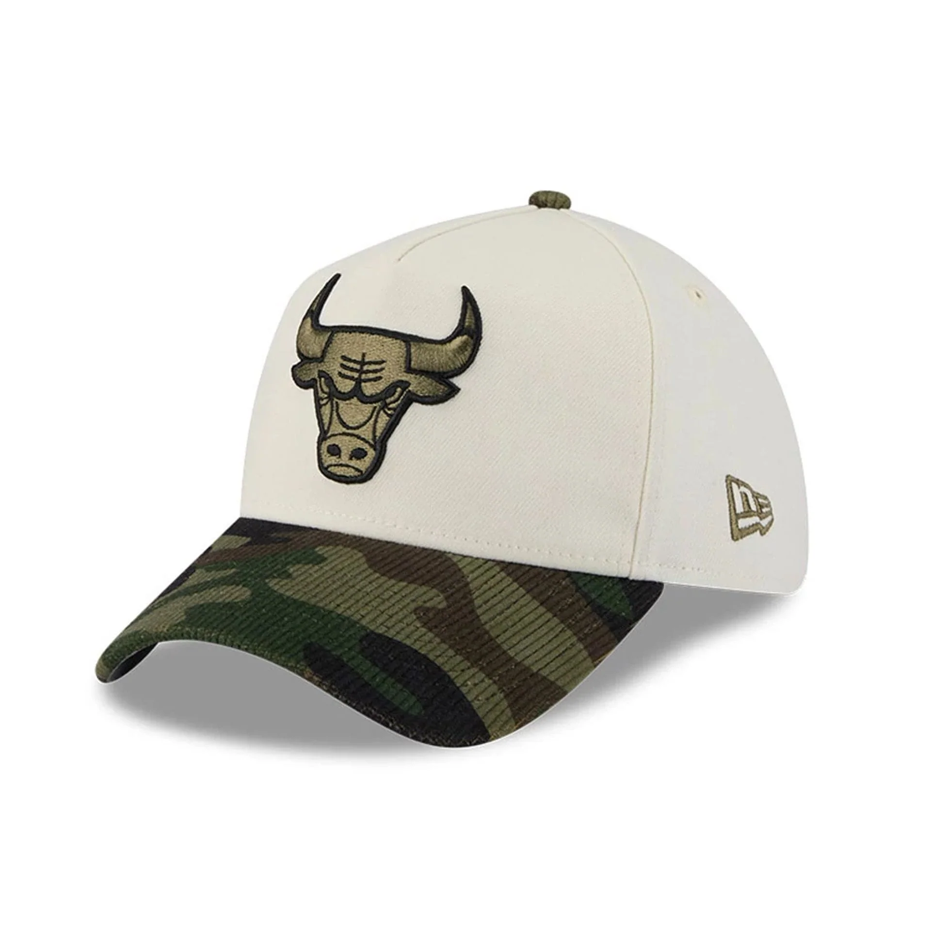 Chicago Bulls NBA White 39THIRTY A-Frame Stretch Fit Cap