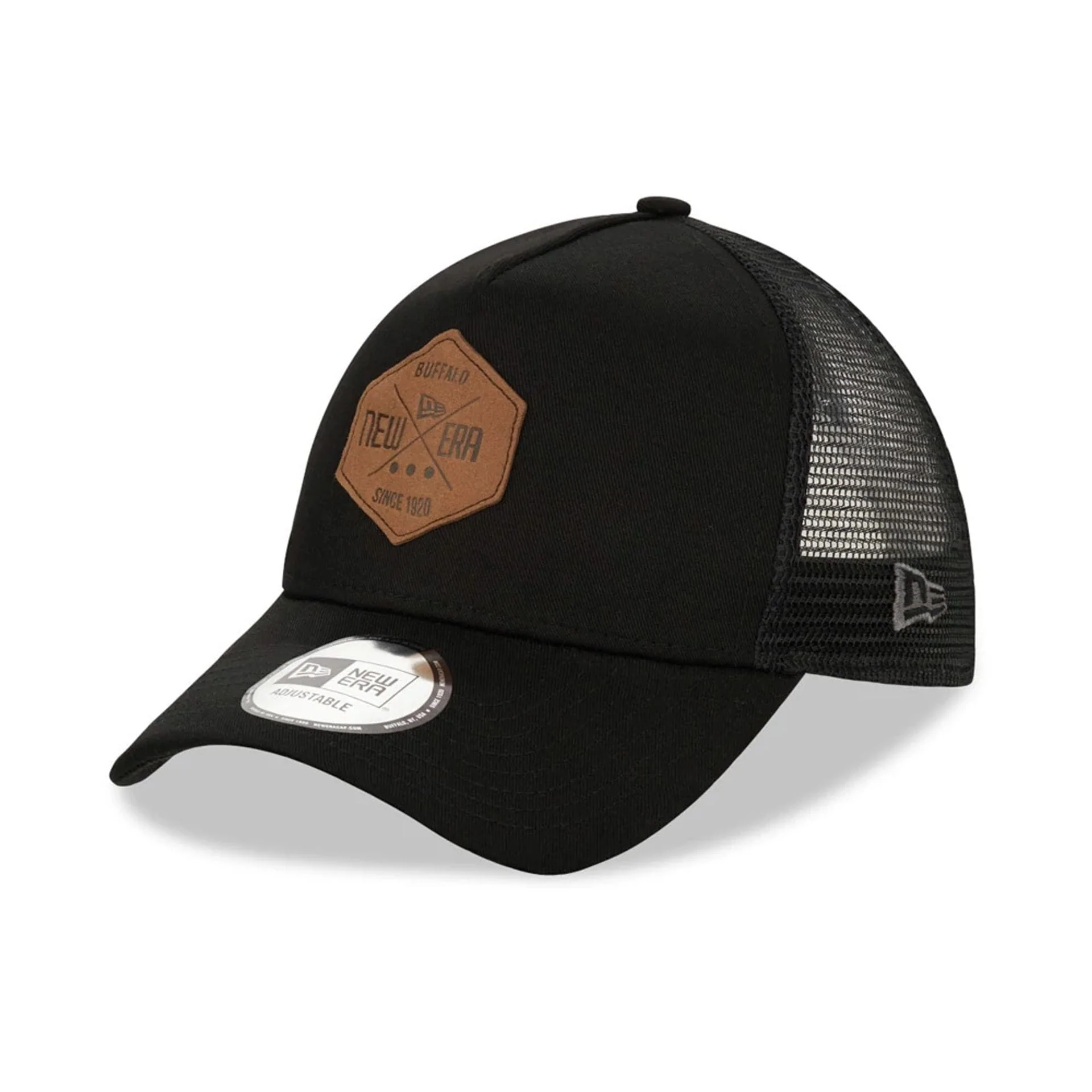 New Era Patch Black A-Frame Trucker Cap