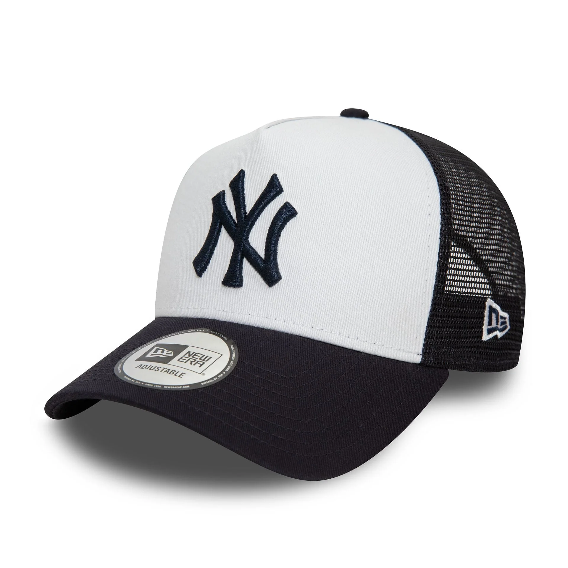 7494-new-york-yankees-team-colour-white-a-frame-trucker-cap-1.webp New York Yankees Team Colour White A-Frame Trucker Cap