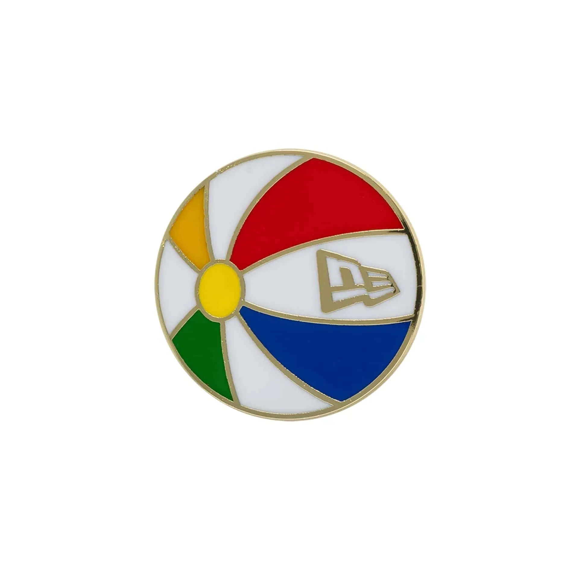 New Era Beachball Gold Pin Badge