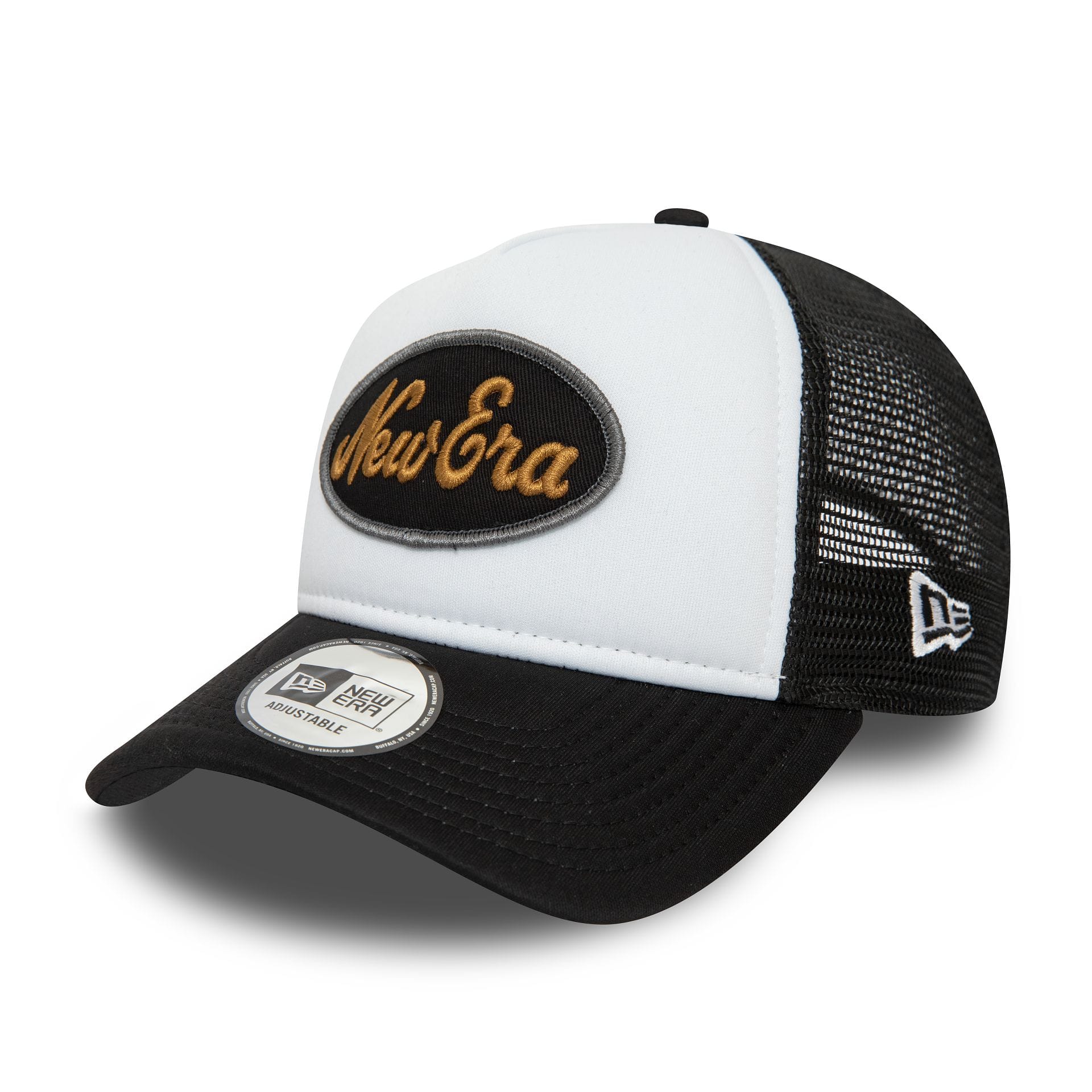 New Era Youth Black Oval Trucker Cap