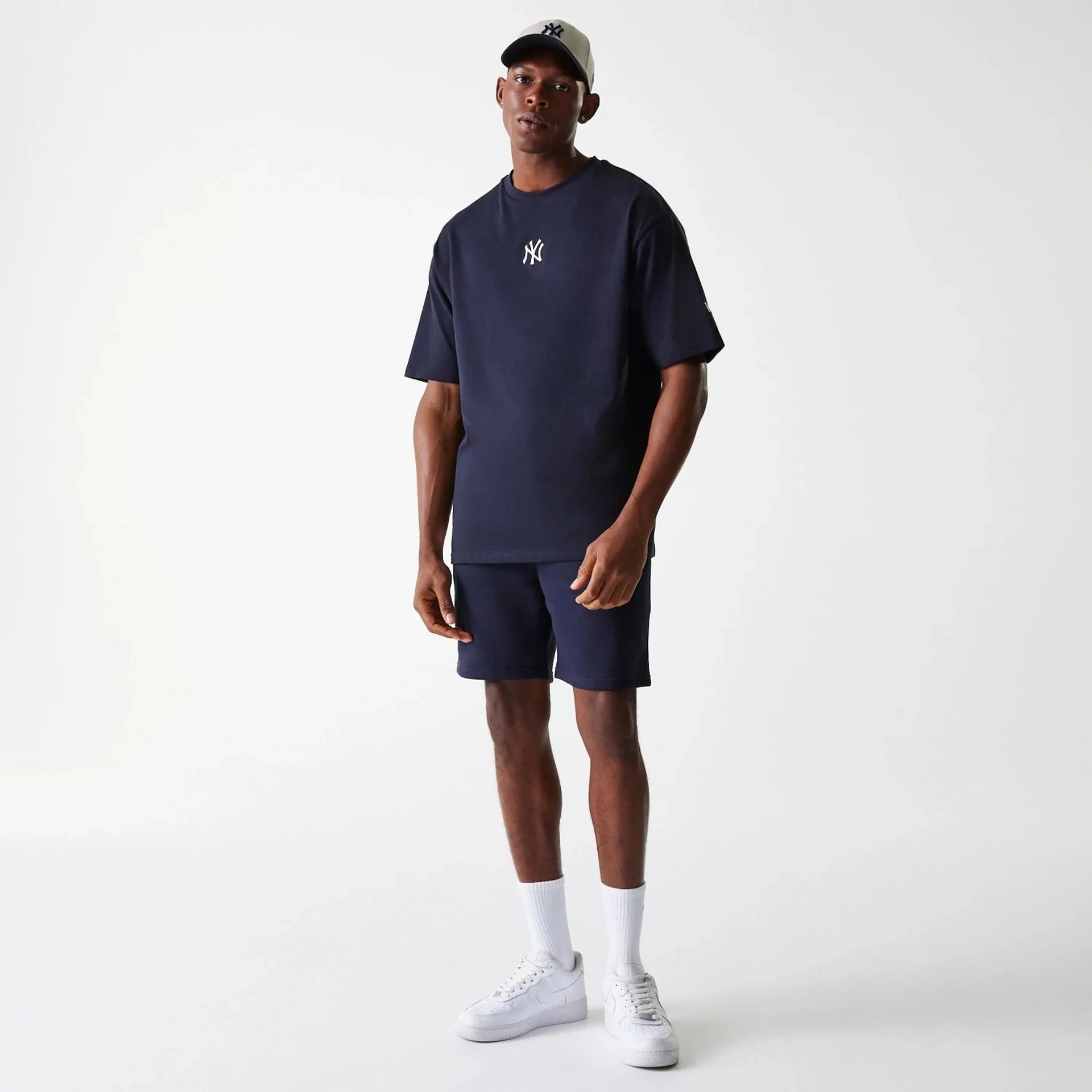 New York Yankees MLB League Essential Navy Oversized T-Shirt