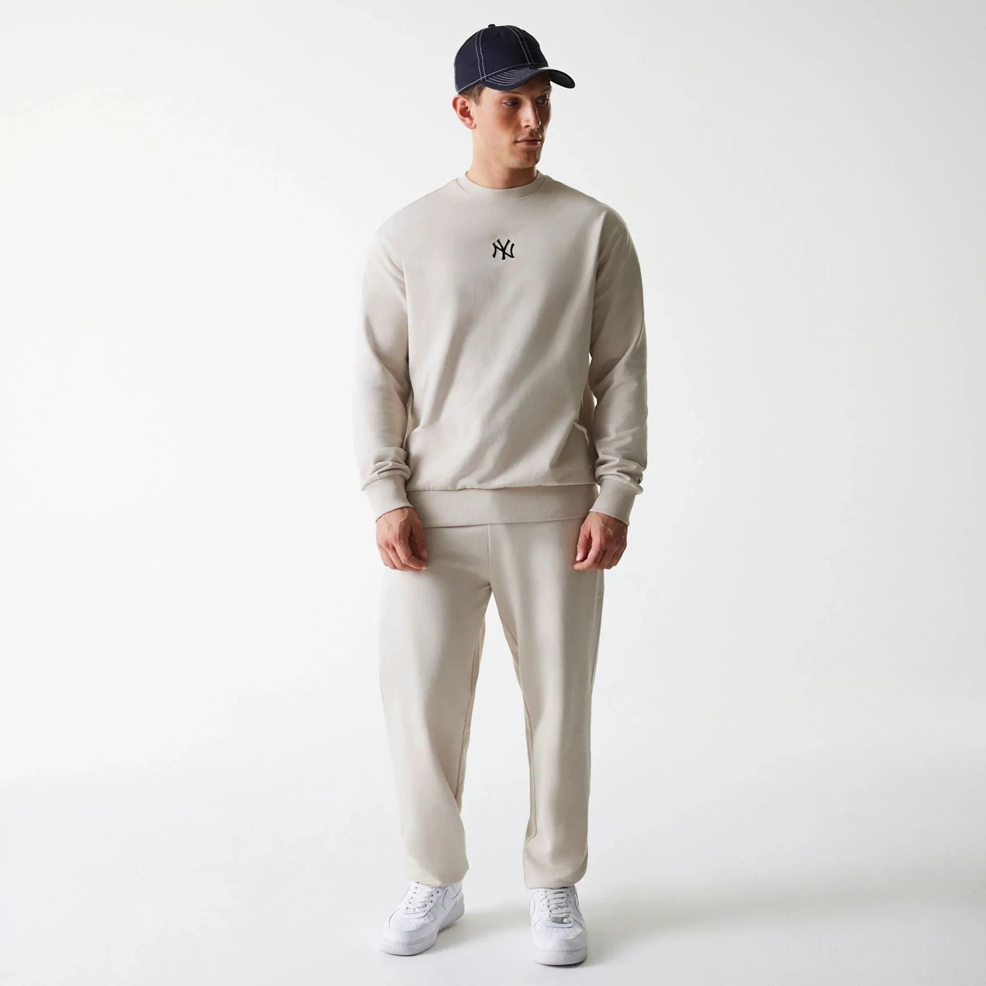 New York Yankees MLB League Essential Midi French Terry Cream Joggers